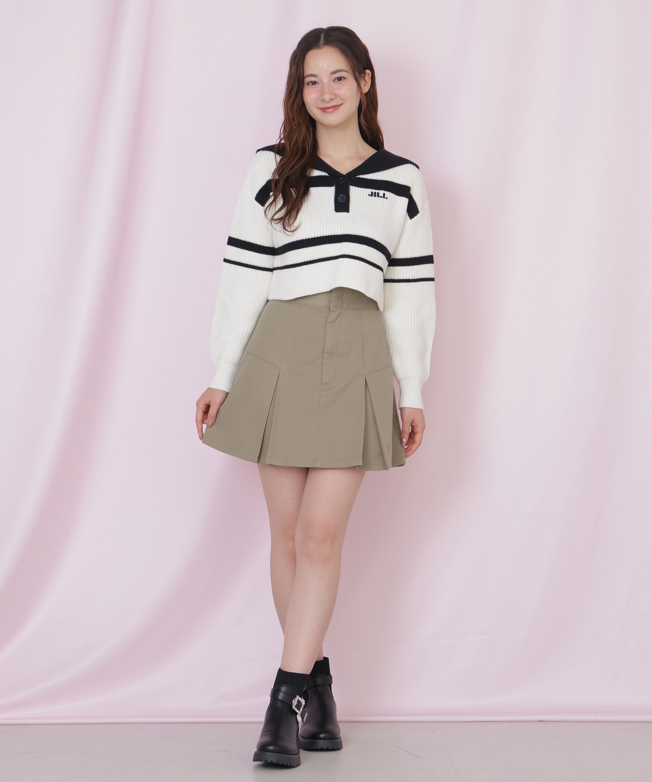  「ビッグカラー畔ニット」|ニット・セーター|