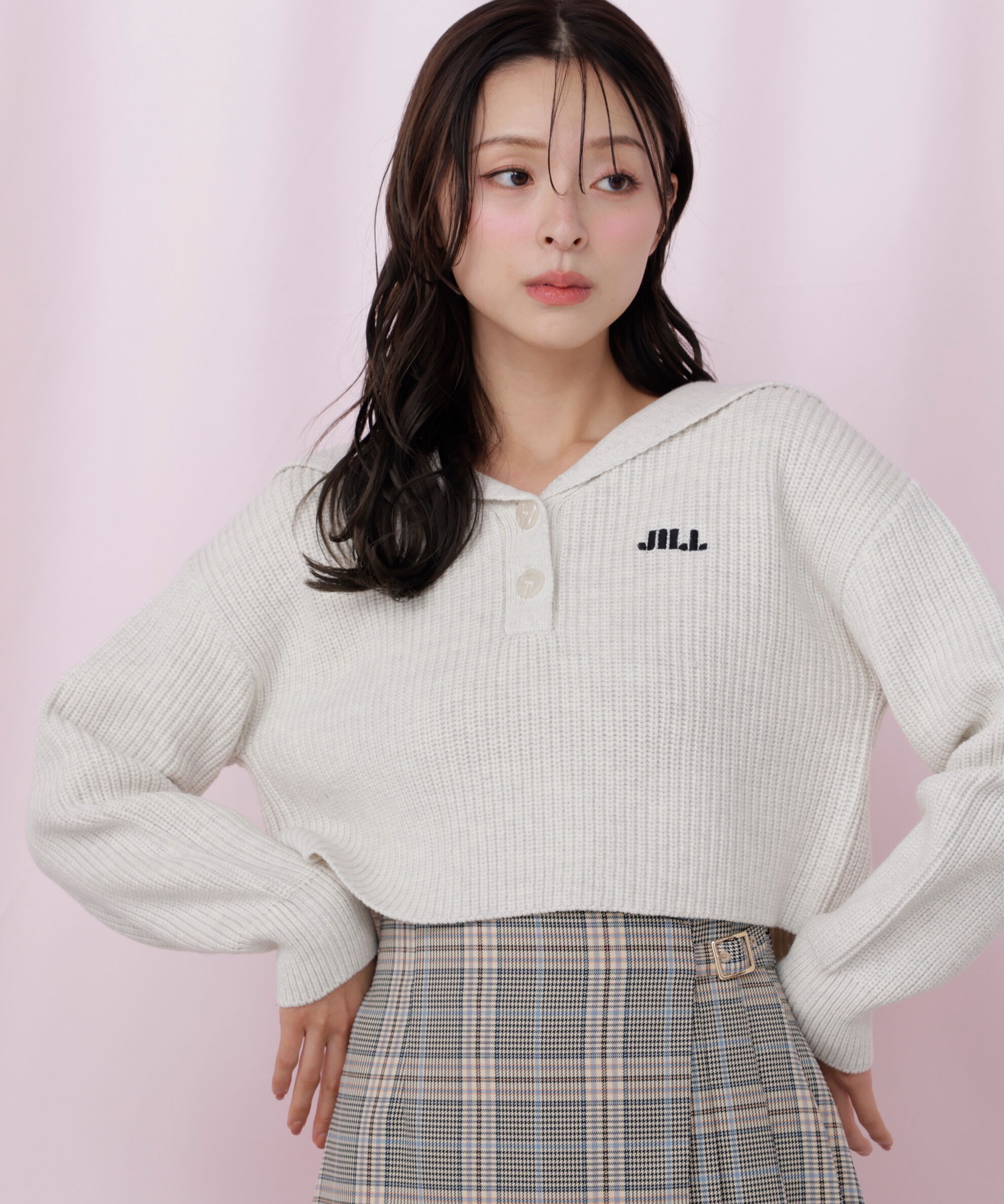  「ビッグカラー畔ニット」|ニット・セーター|