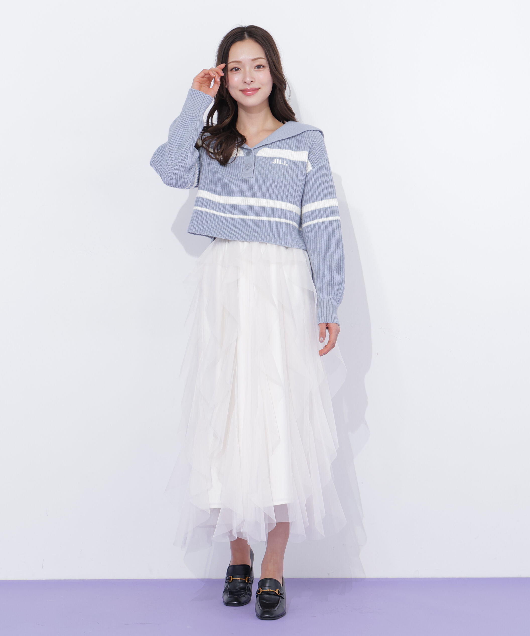  「ビッグカラー畔ニット」|ニット・セーター|