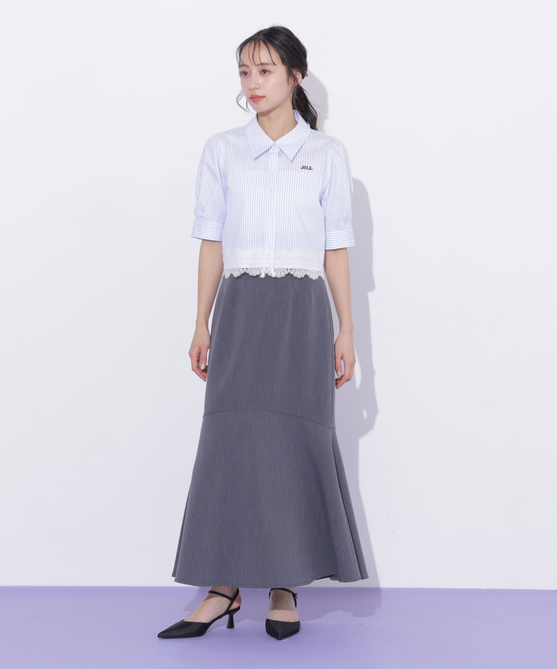  「バックレースダウンマーメイドスカート」|スカート|