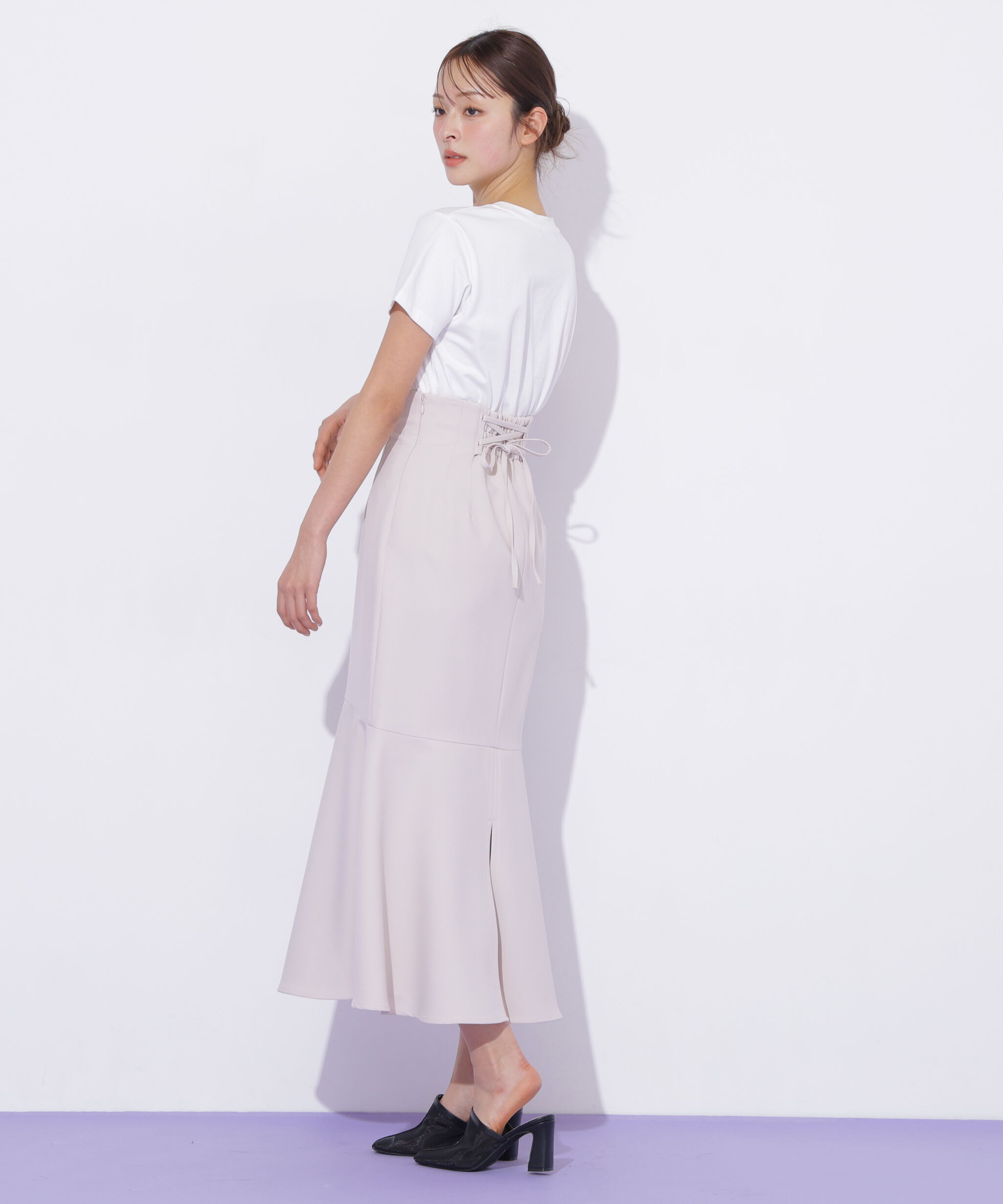  「バックレースダウンマーメイドスカート」|スカート|