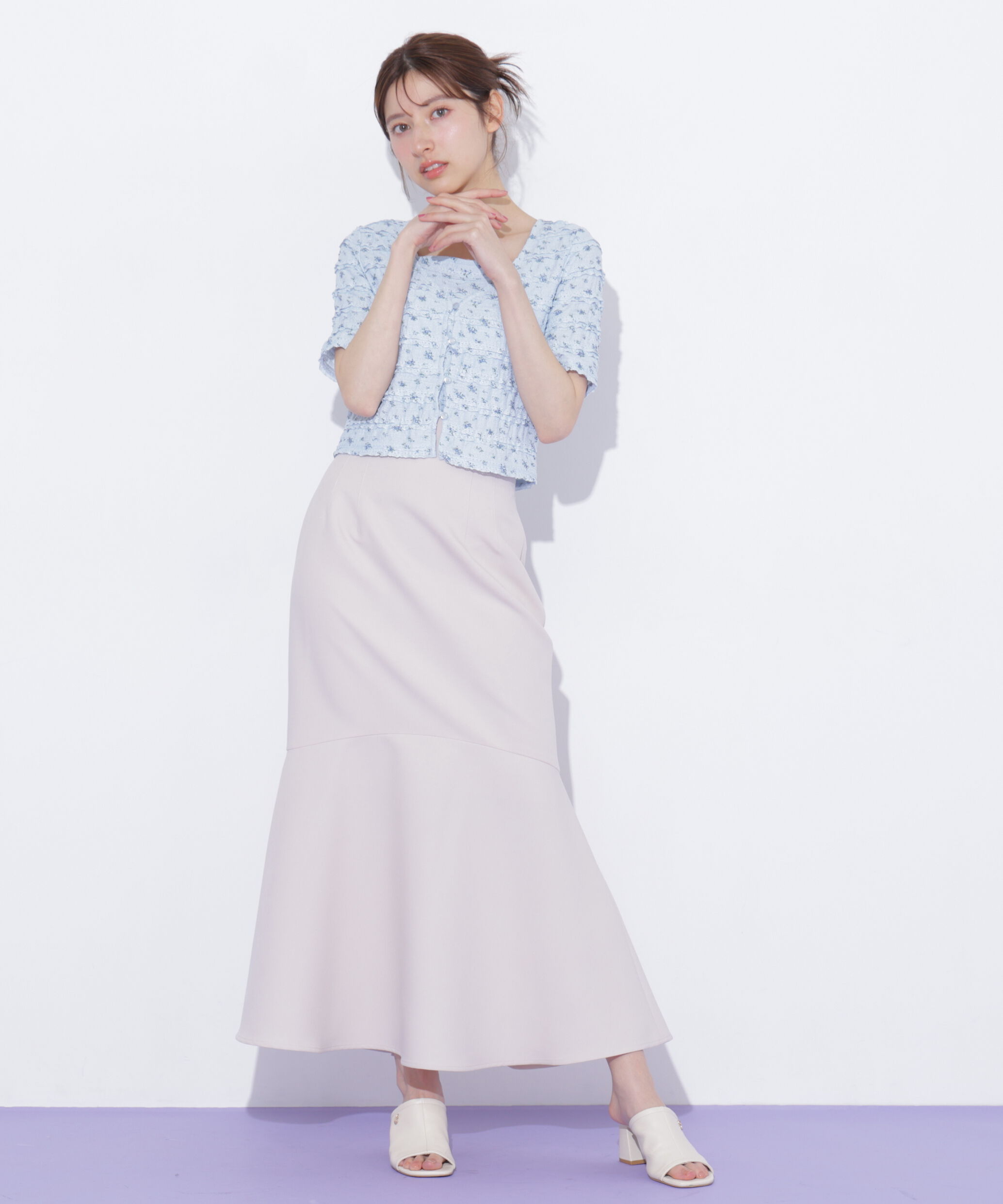  「バックレースダウンマーメイドスカート」|スカート|