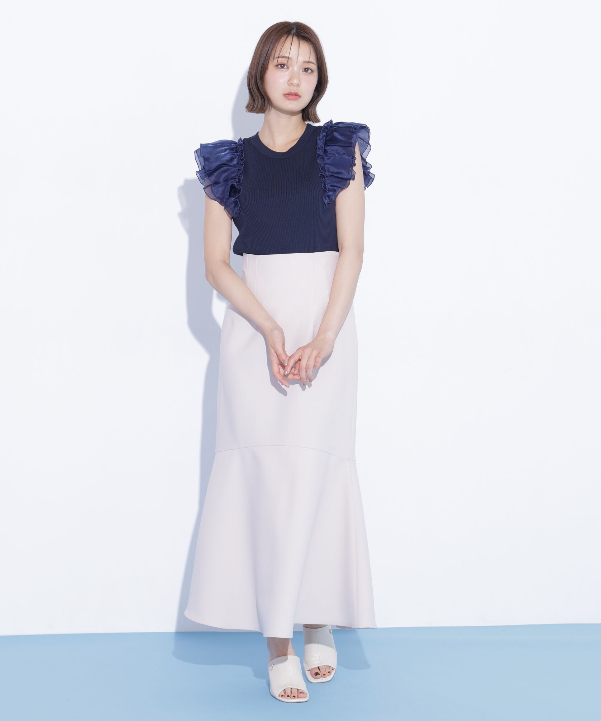  「バックレースダウンマーメイドスカート」|スカート|