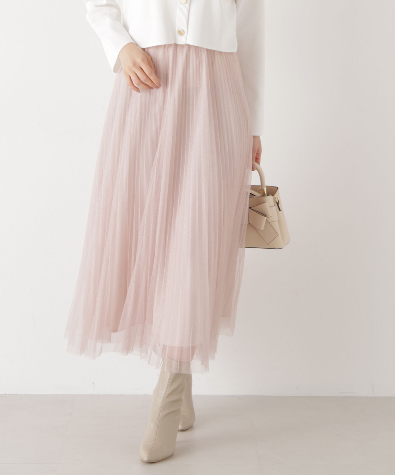 PROPORTION BODY DRESSING「《EDIT COLOGNE》ラメプリーツスカート26SS」|スカート|