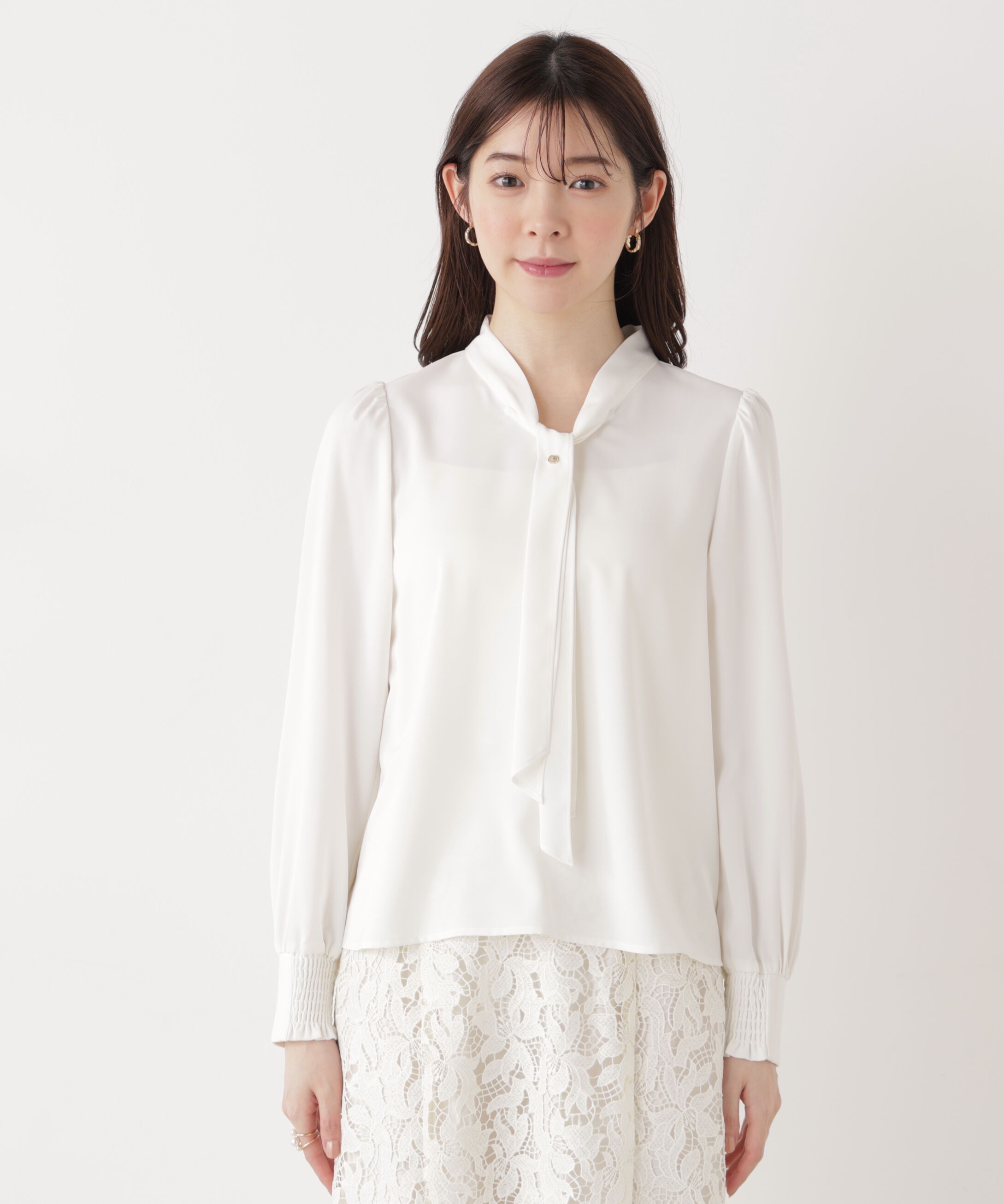 PROPORTION BODY DRESSING「キラ釦ボウタイブラウス　26SS」|シャツ・ブラウス|