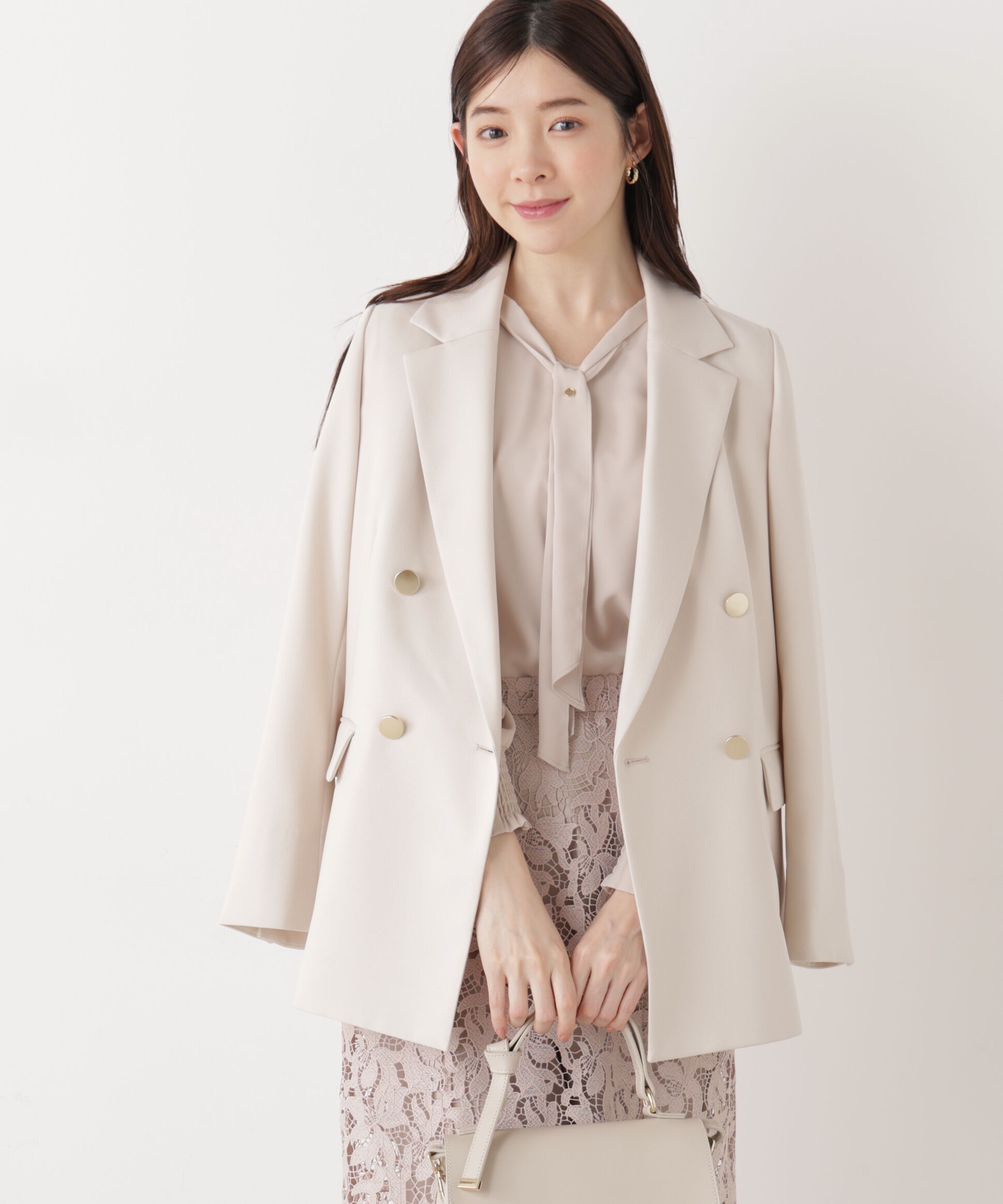 PROPORTION BODY DRESSING「キラ釦ボウタイブラウス　26SS」|シャツ・ブラウス|