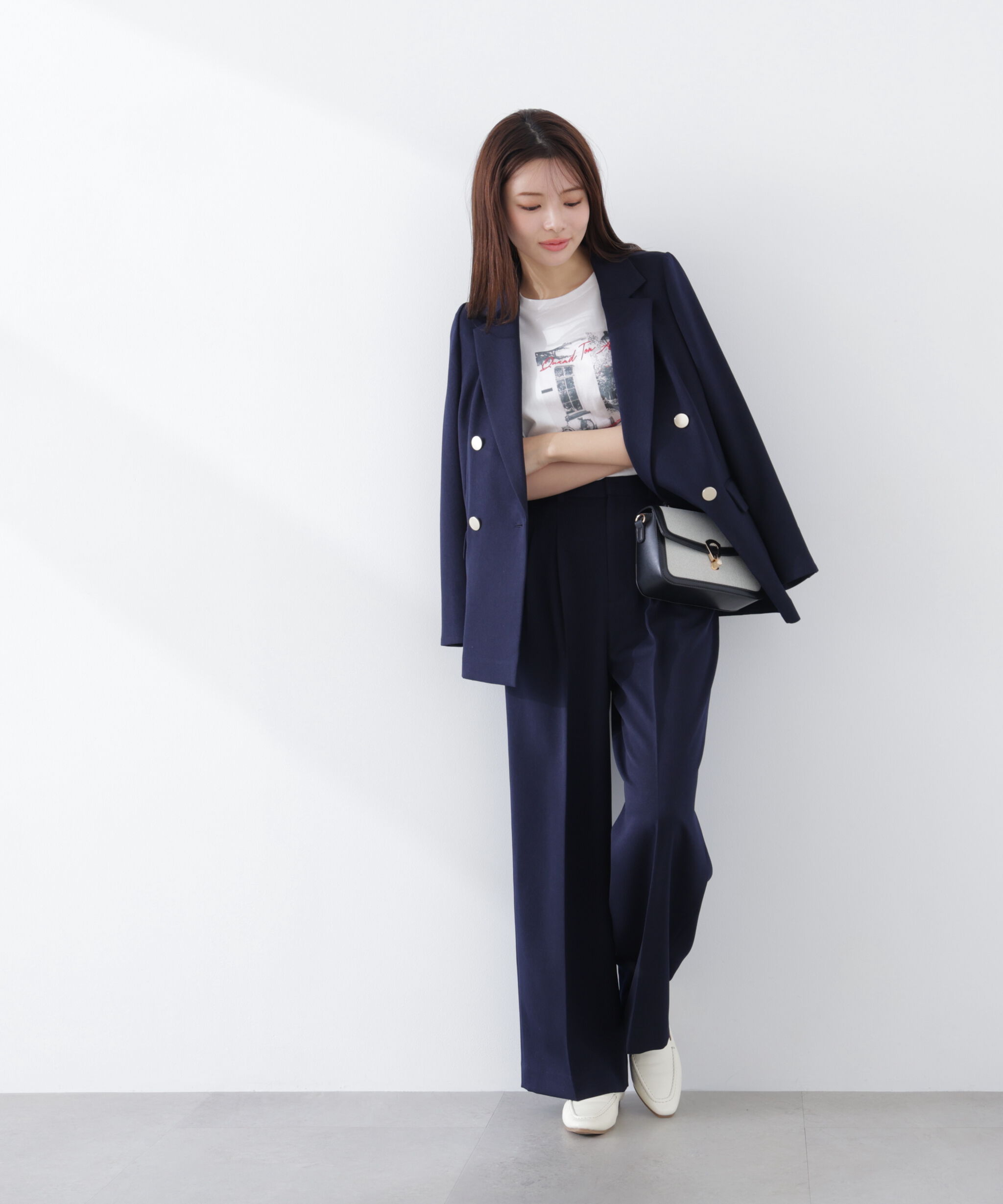 PROPORTION BODY DRESSING「＜セットアップ対応＞Wブレスト SETUP ワイドパンツ　26SS」|その他|ネイビー