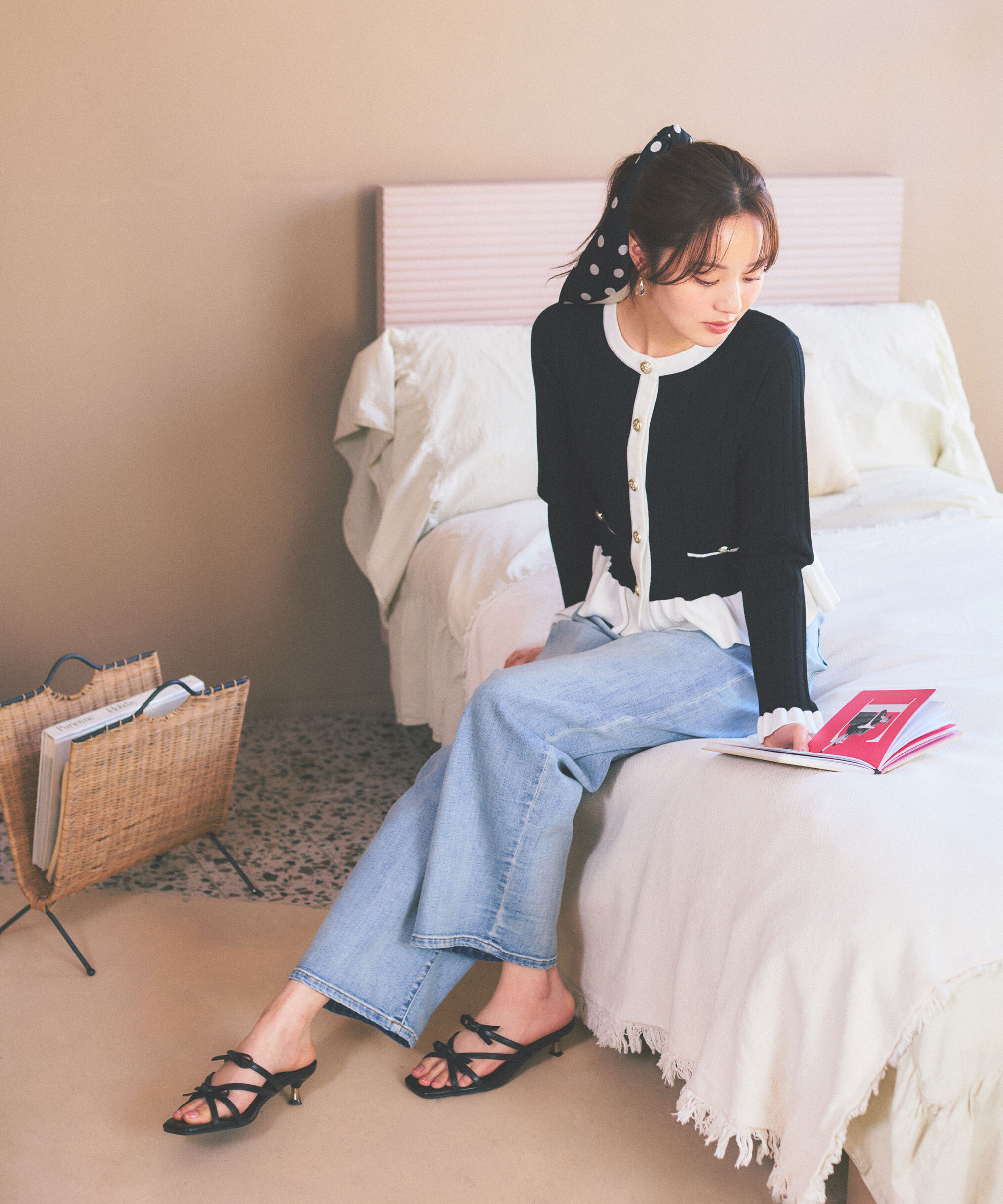 PROPORTION BODY DRESSING「ボタン付きペプラムニット26SS」|ニット・セーター|