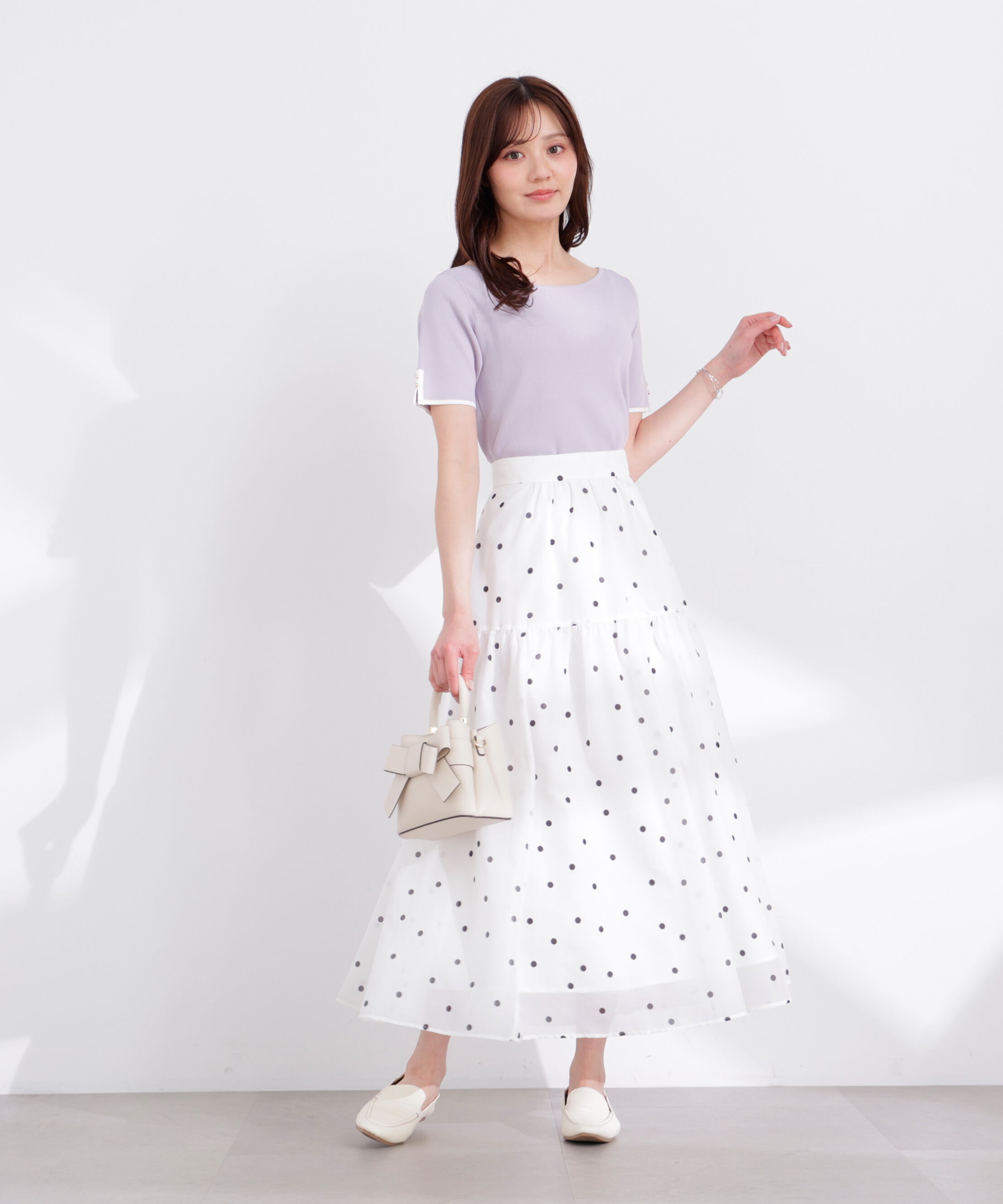 PROPORTION BODY DRESSING「ドットプリントティアードスカート 26SS」|スカート|