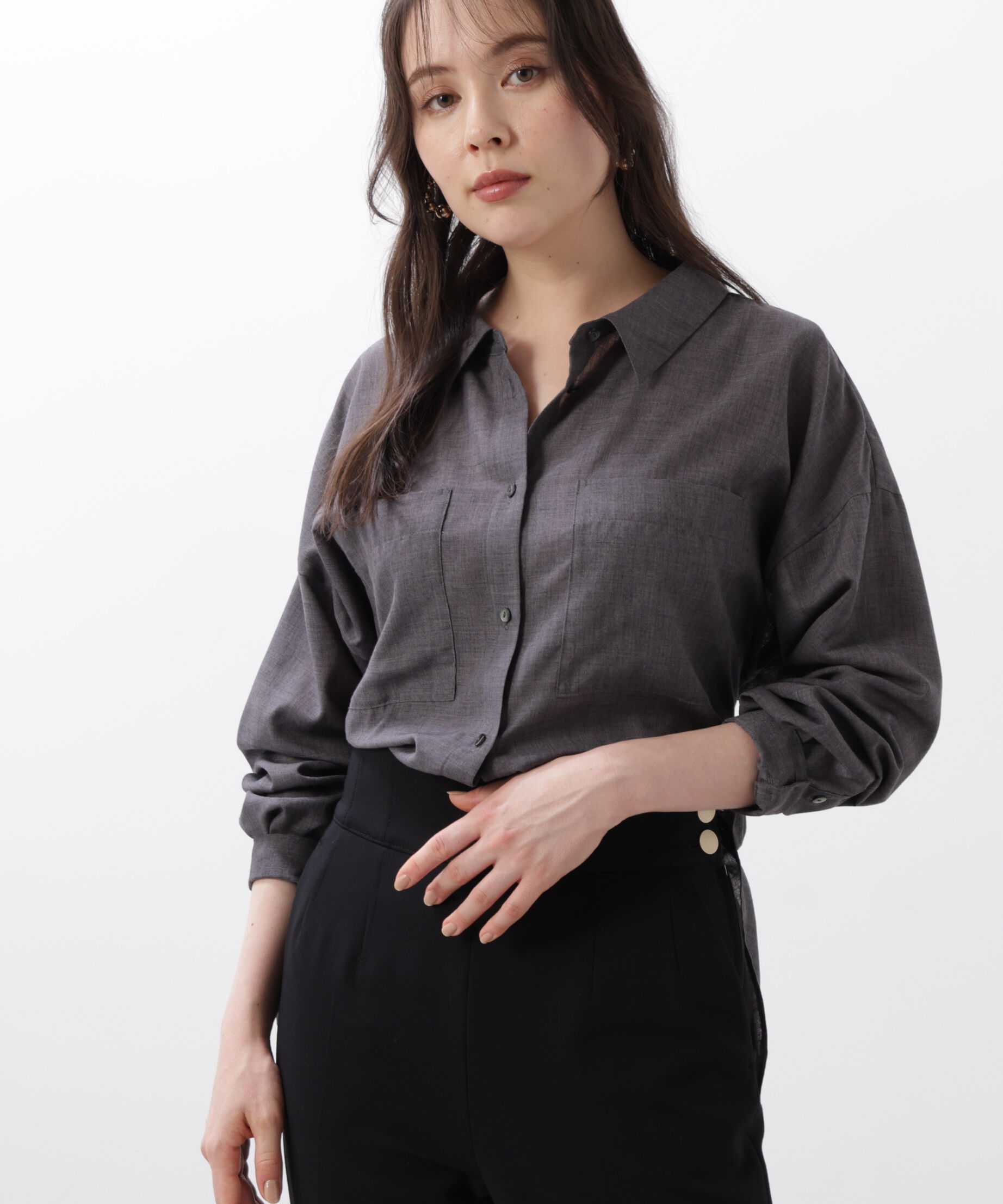  「◆バックレースアップシャツ」|シャツ・ブラウス|