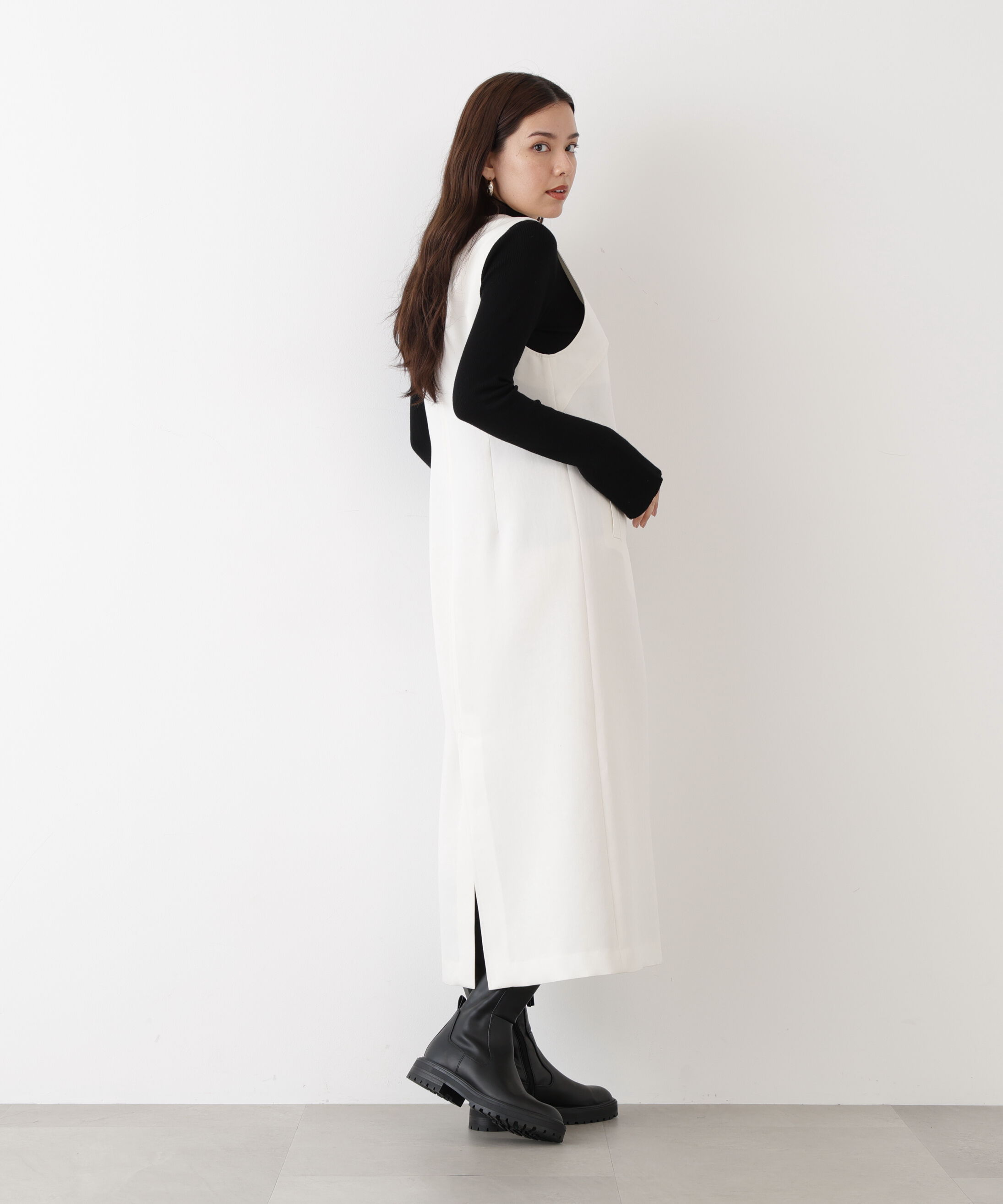  「◆キーネックジャンパースカート」|ワンピース|