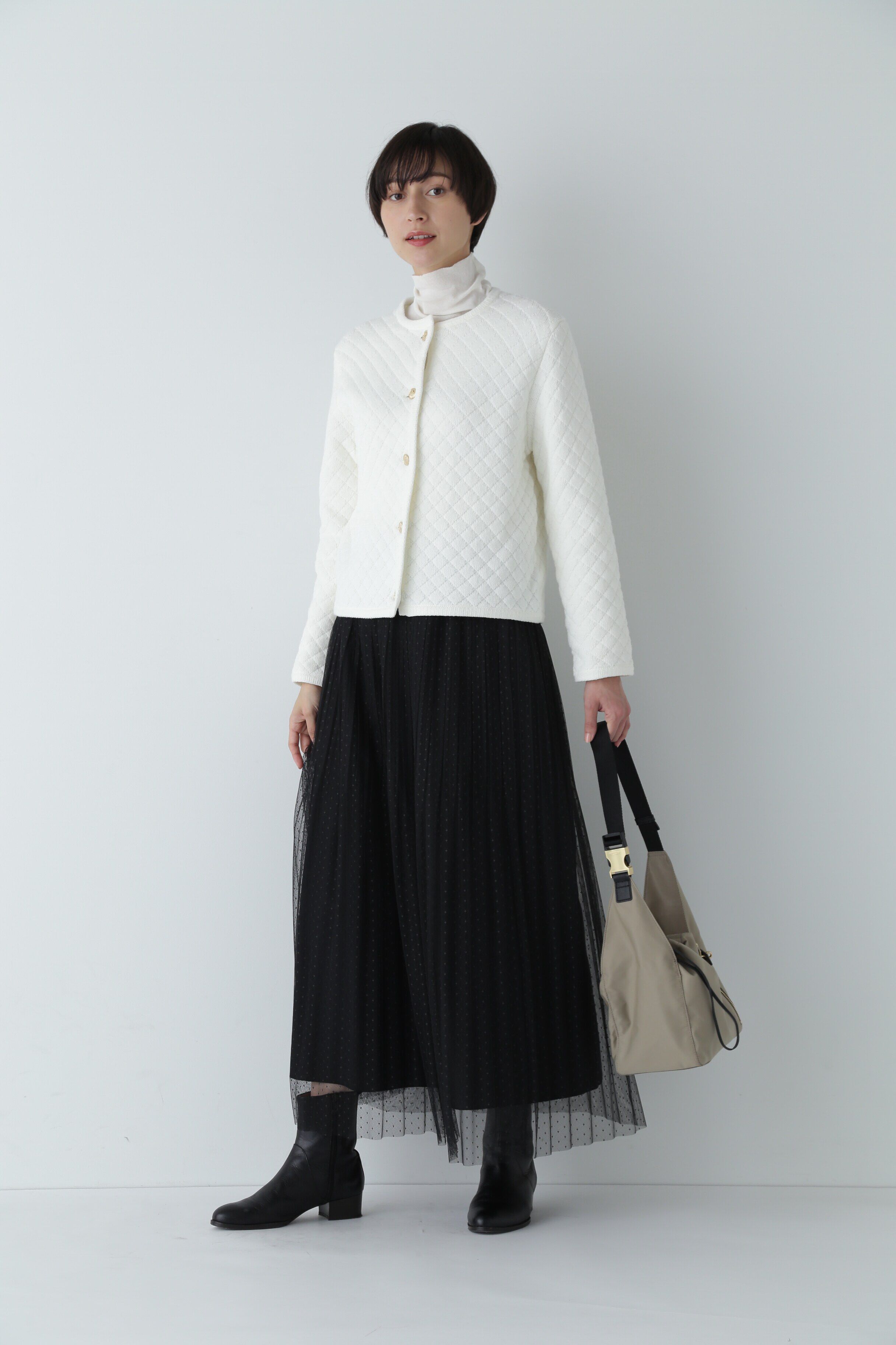  「スクエアドットチュールスカート」|スカート|