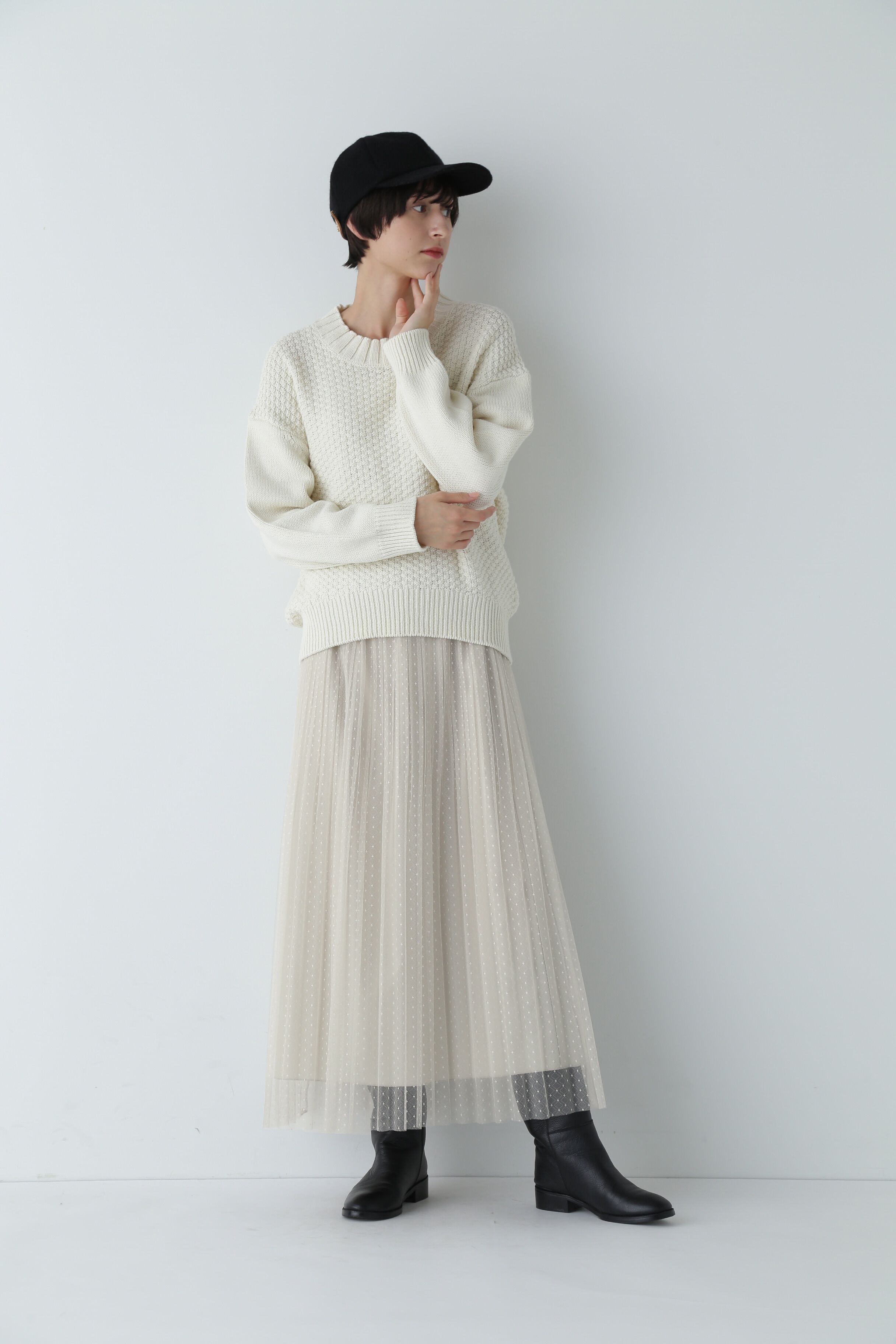  「スクエアドットチュールスカート」|スカート|