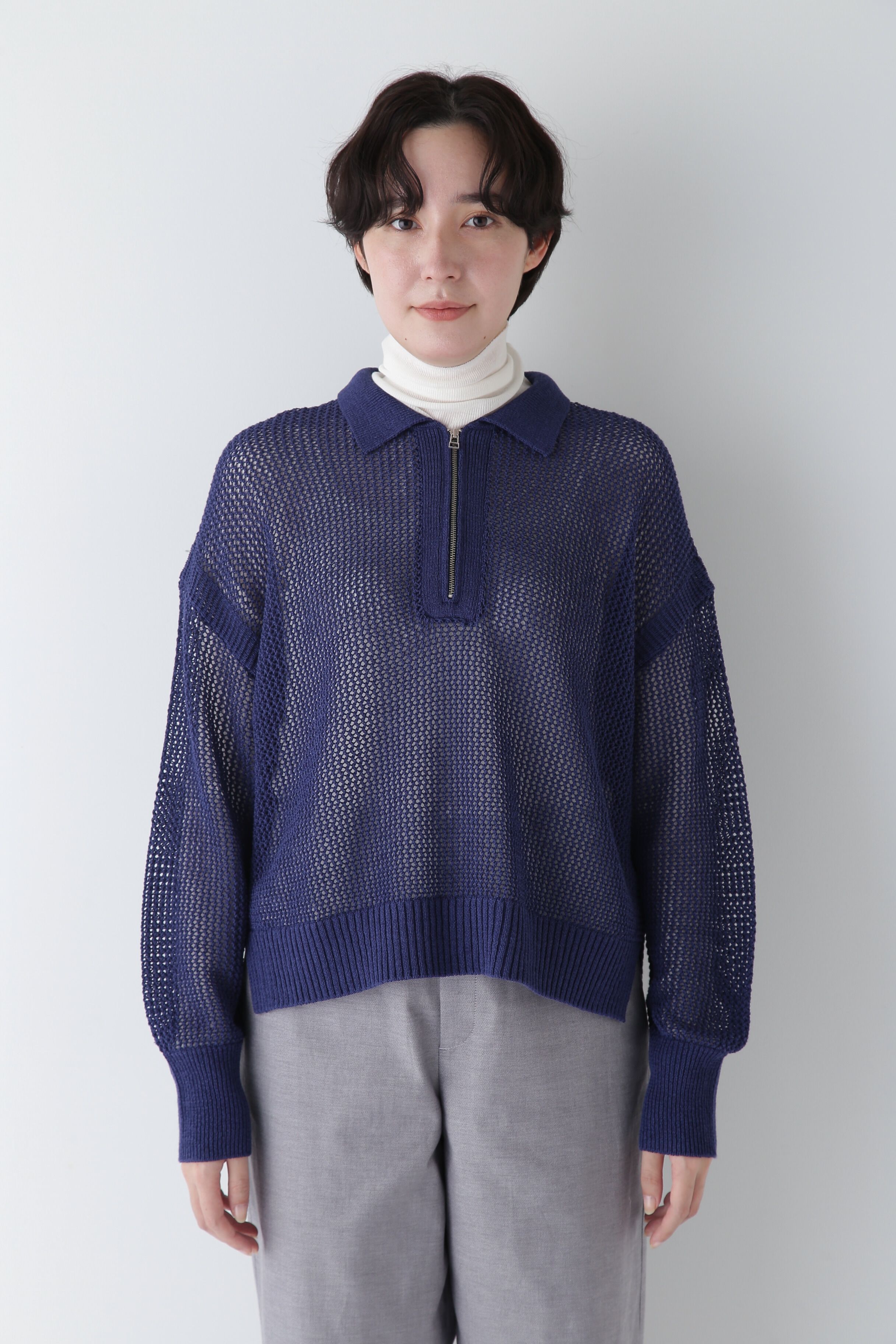  「◆【ウォッシャブル】テープヤーンメッシュスキッパープルオーバー」|ニット・セーター|