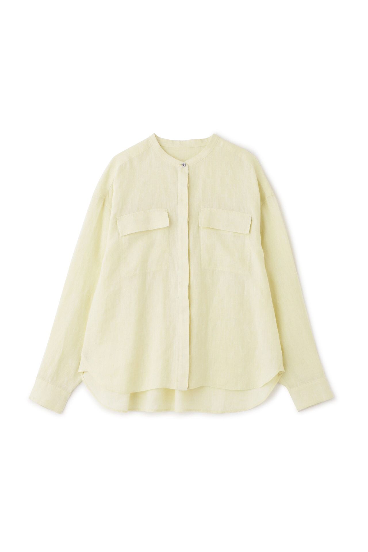  「◆ハードマンリネンバンドカラーシャツブラウス」|シャツ・ブラウス|