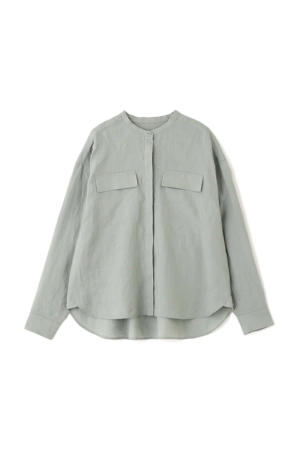  「◆ハードマンリネンバンドカラーシャツブラウス」|シャツ・ブラウス|