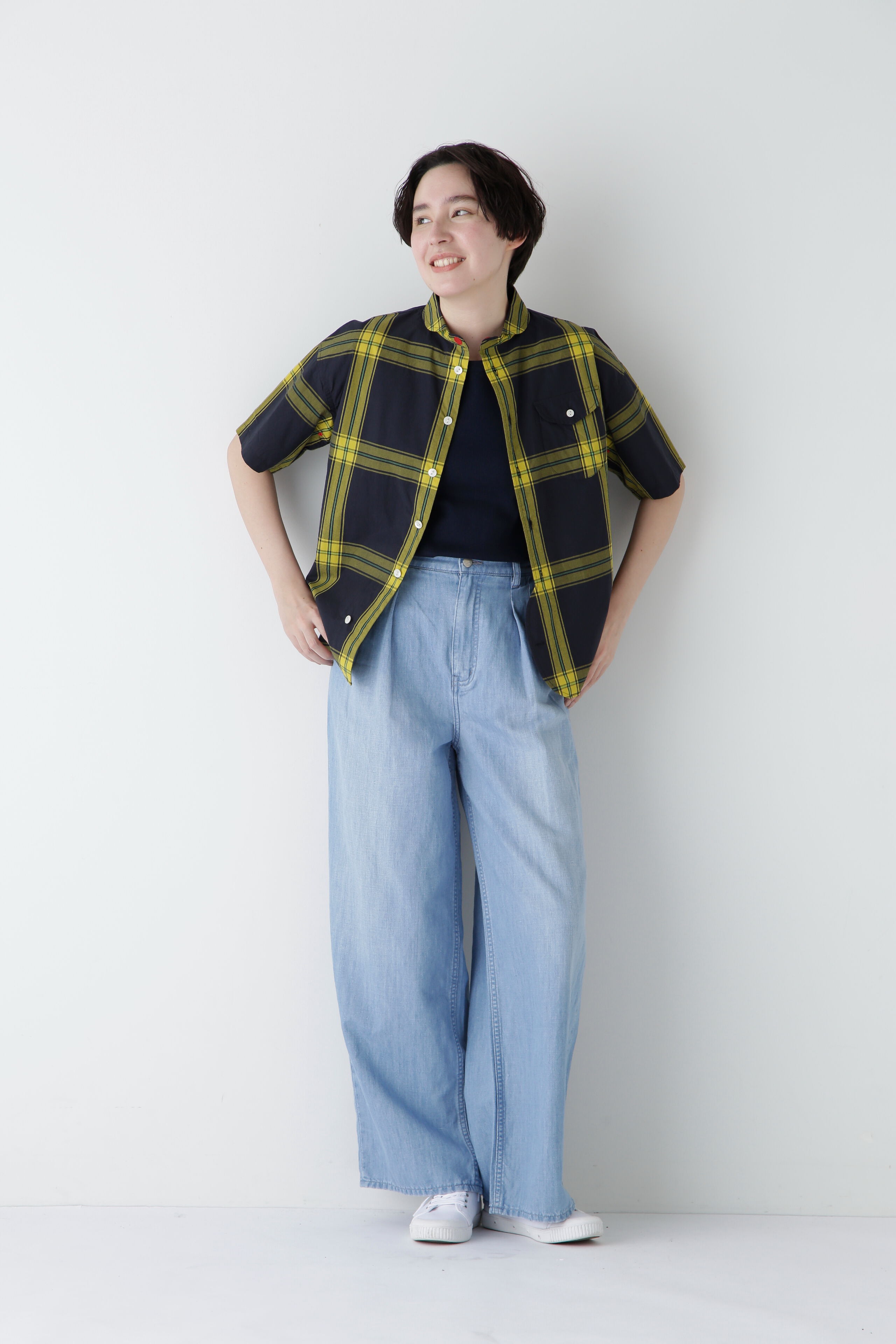  「◆タックワイドデニムパンツ」|その他|