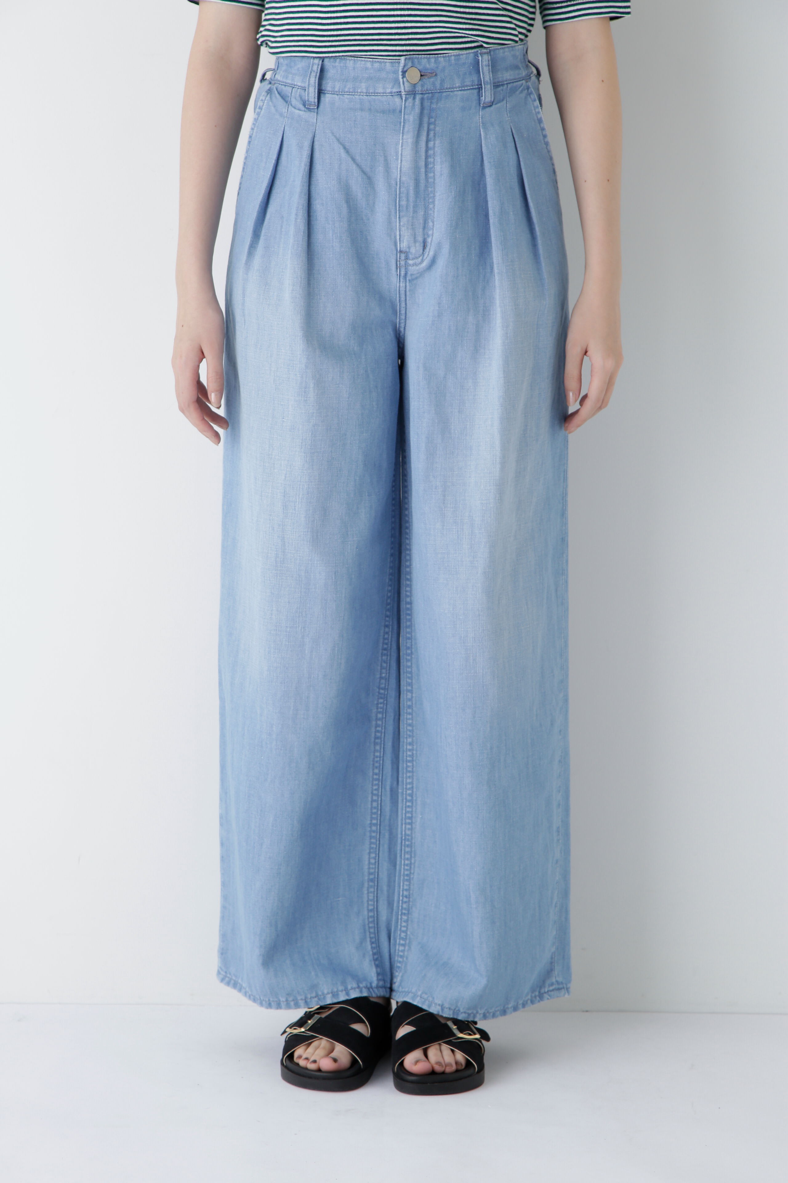  「◆タックワイドデニムパンツ」|その他|