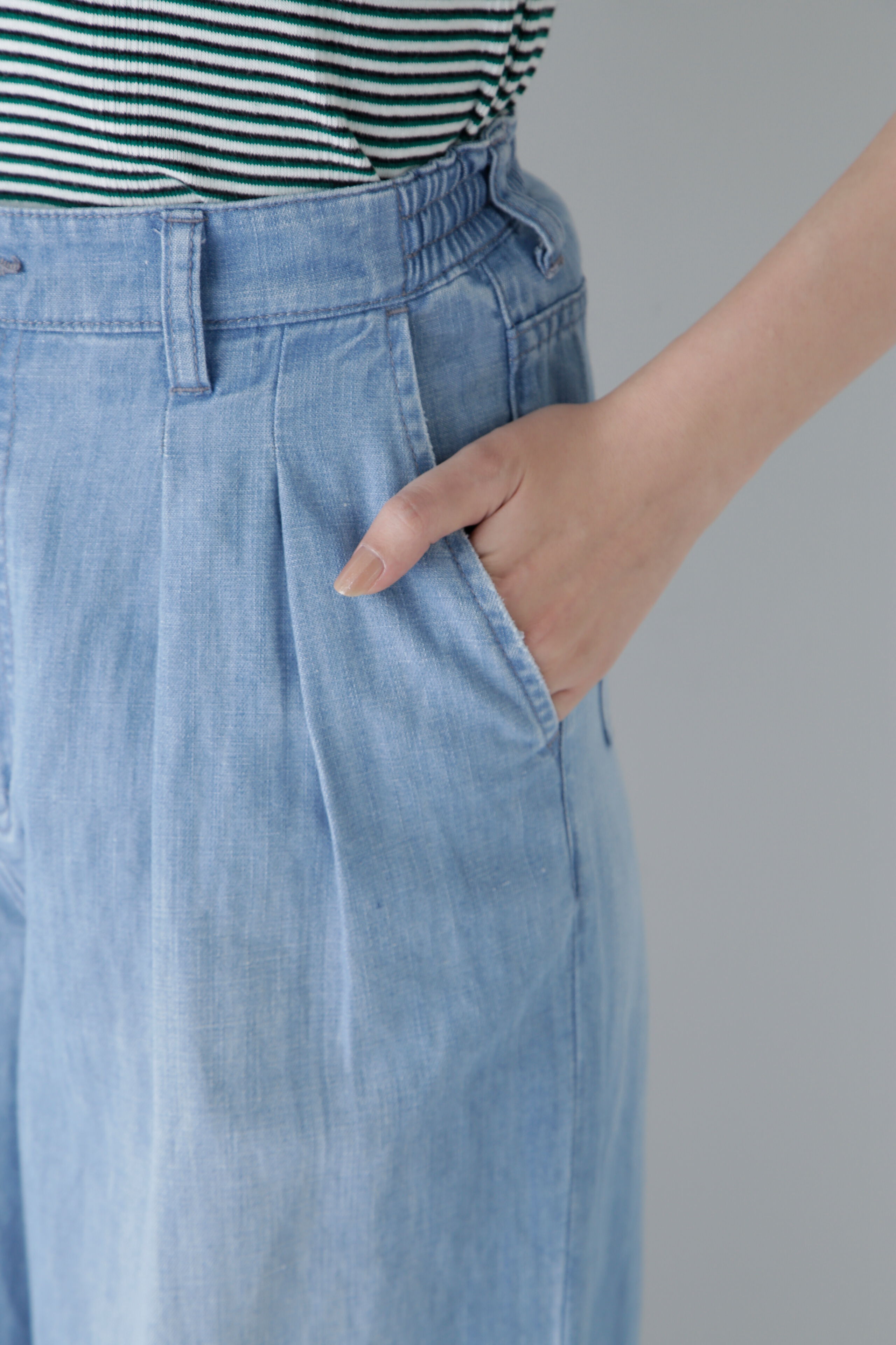  「◆タックワイドデニムパンツ」|その他|