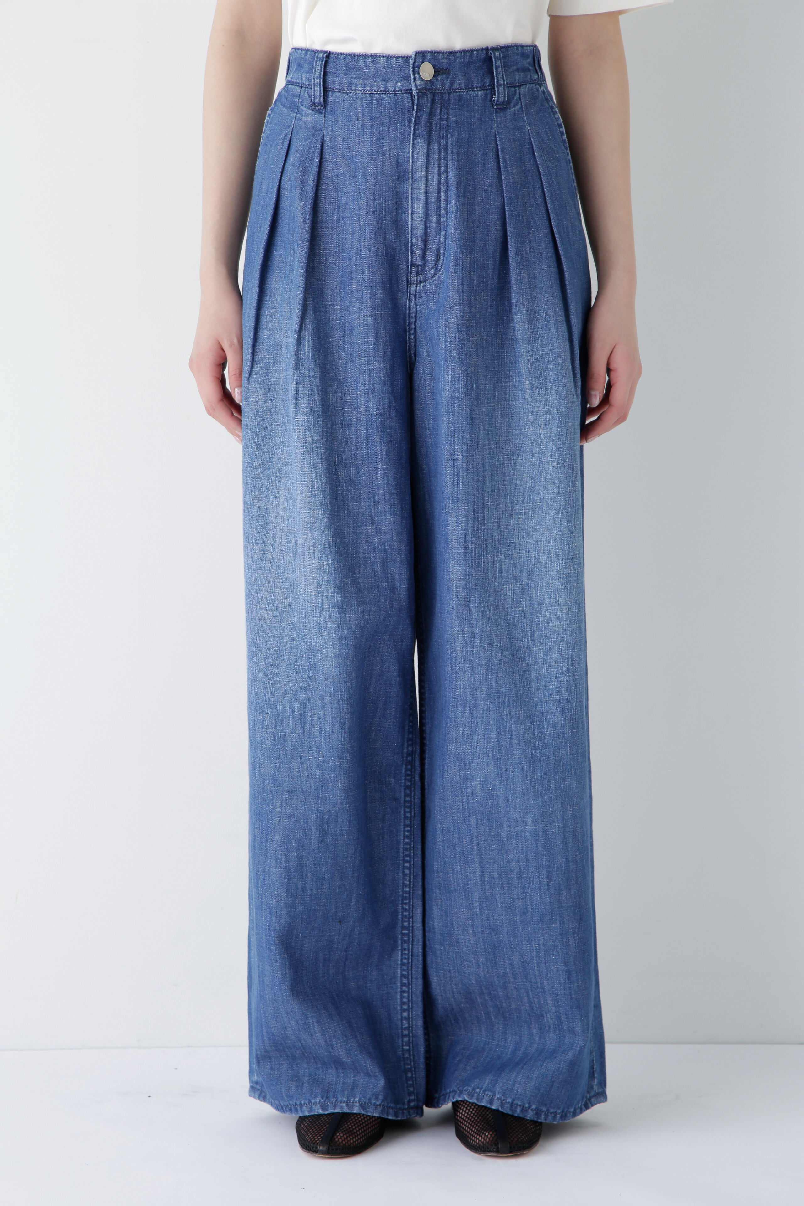  「◆タックワイドデニムパンツ」|その他|