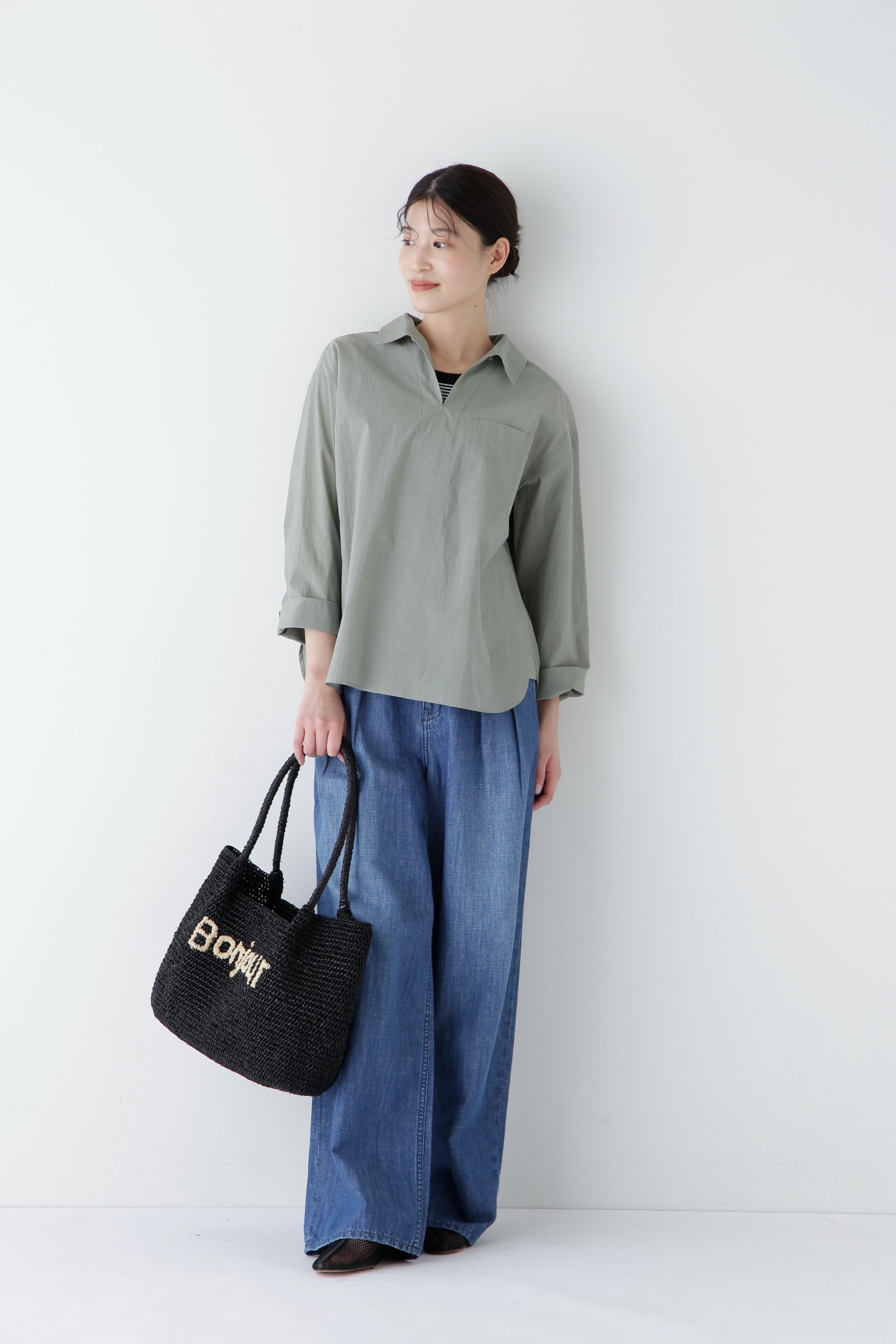  「◆タックワイドデニムパンツ」|その他|