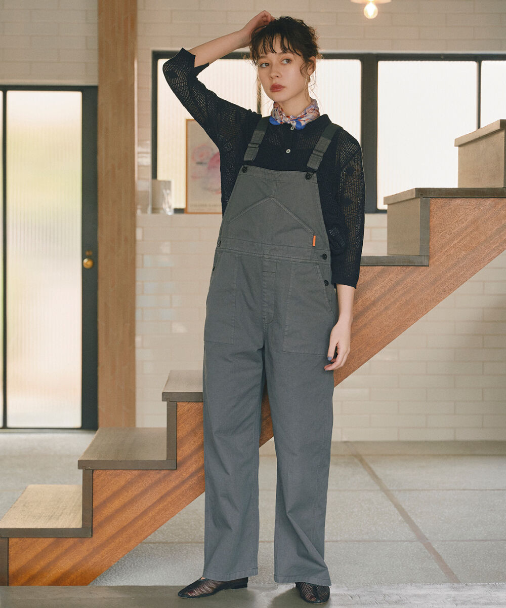  「◆UNIVERSAL OVER ALL　コラボ　サロペット」|ワンピース|グリーン