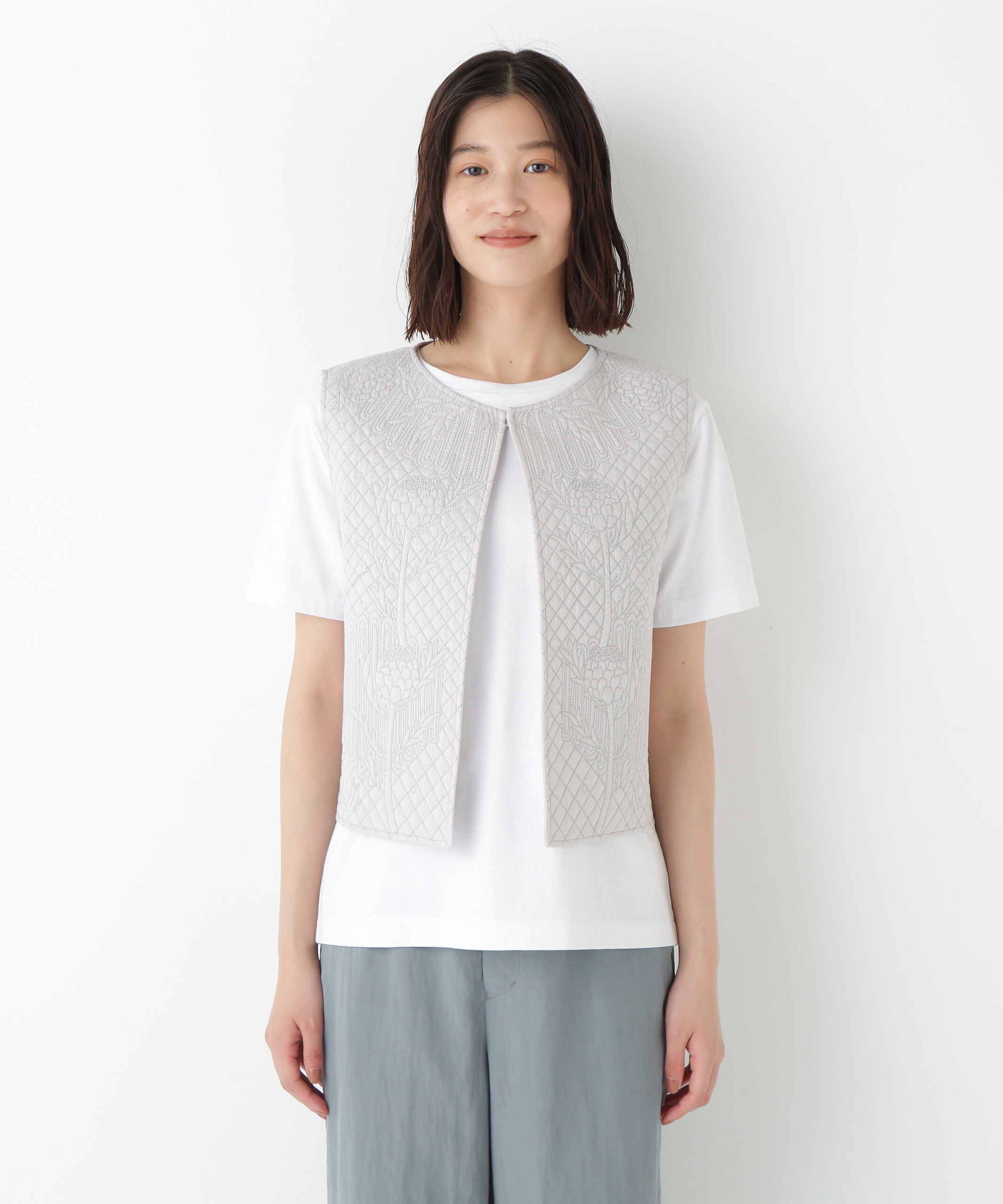  「◆インドコットンボイルキルティングジレ」|シャツ・ブラウス|