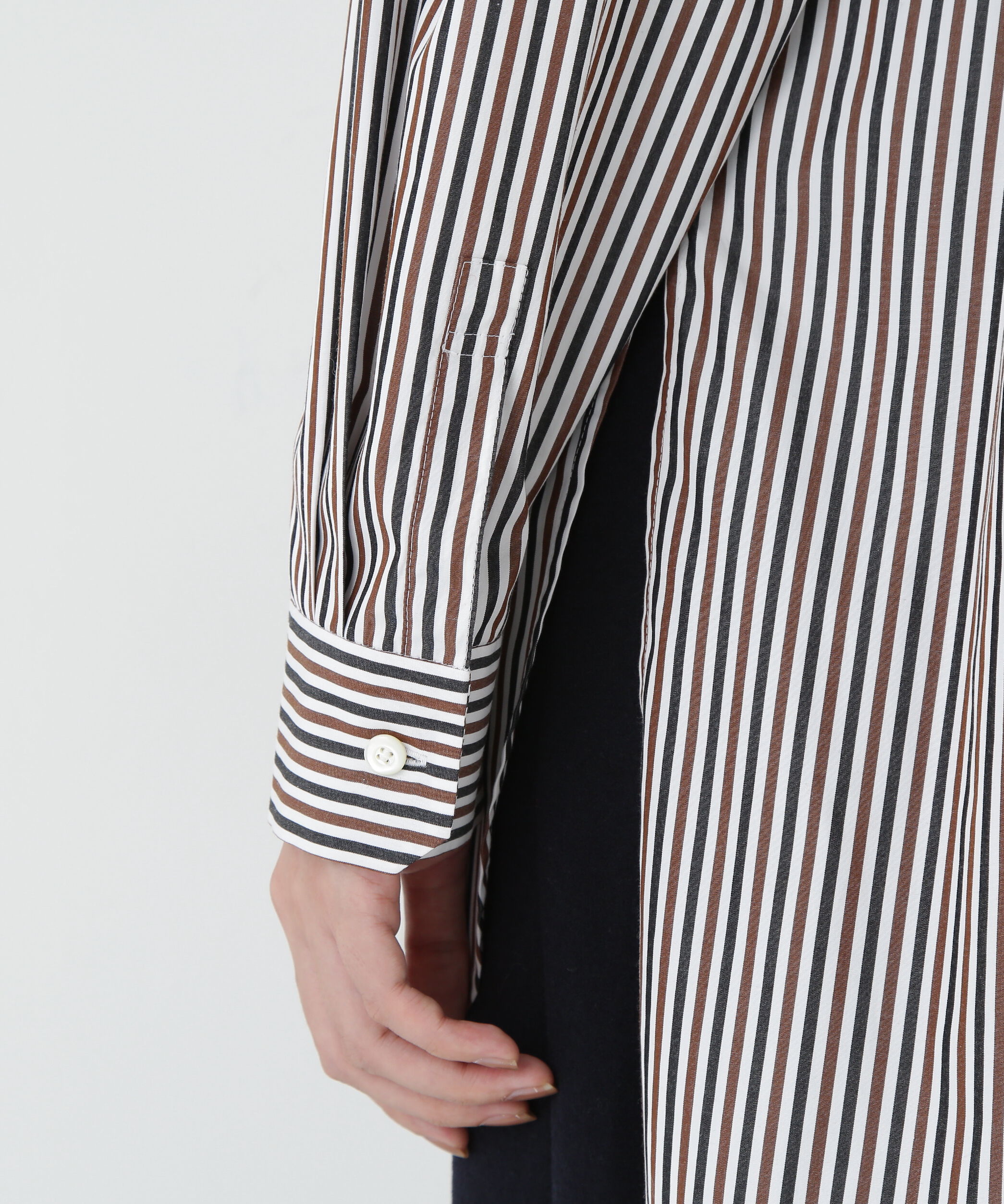  「◆ストライプオーバーブラウス」|シャツ・ブラウス|