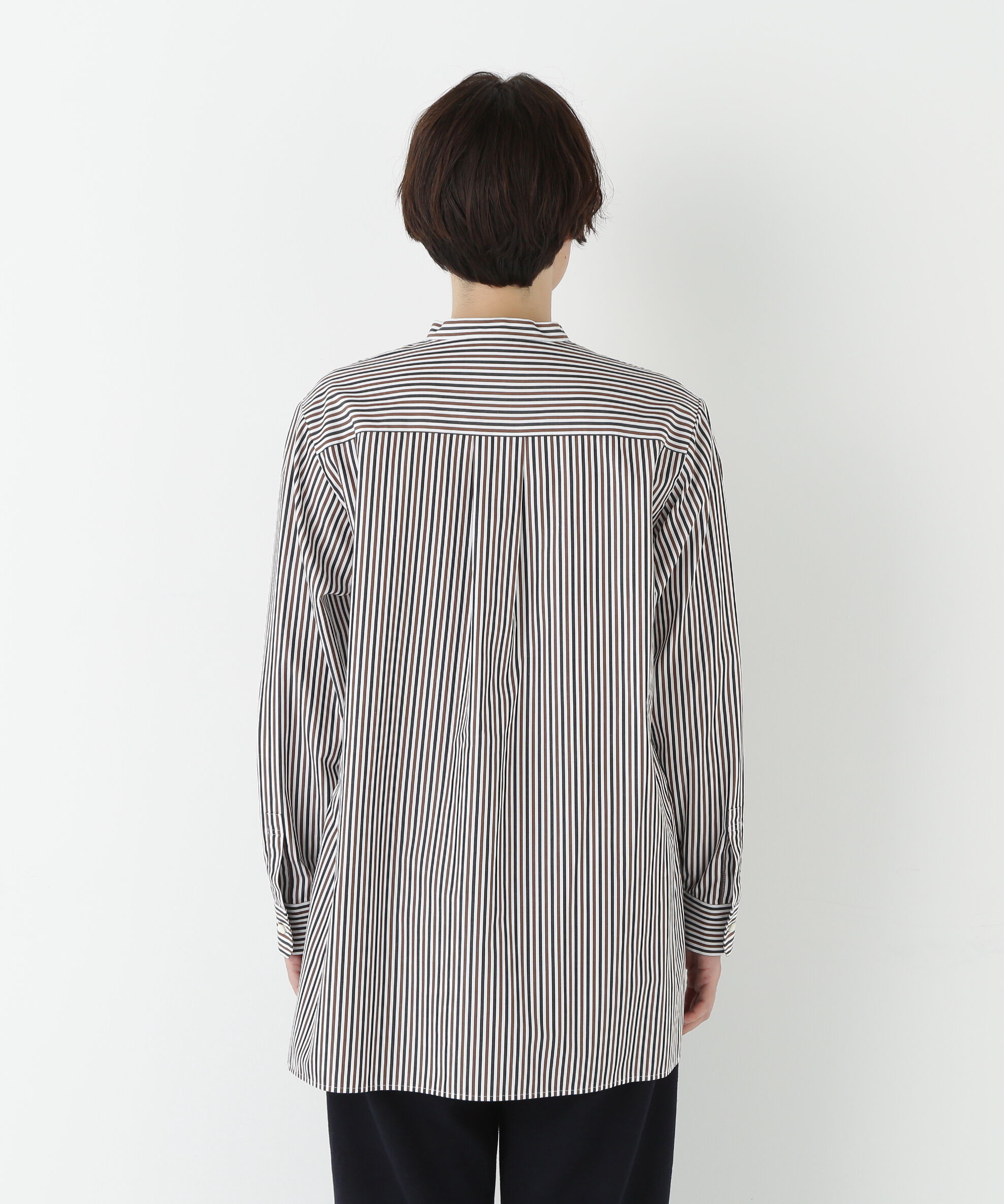  「◆ストライプオーバーブラウス」|シャツ・ブラウス|