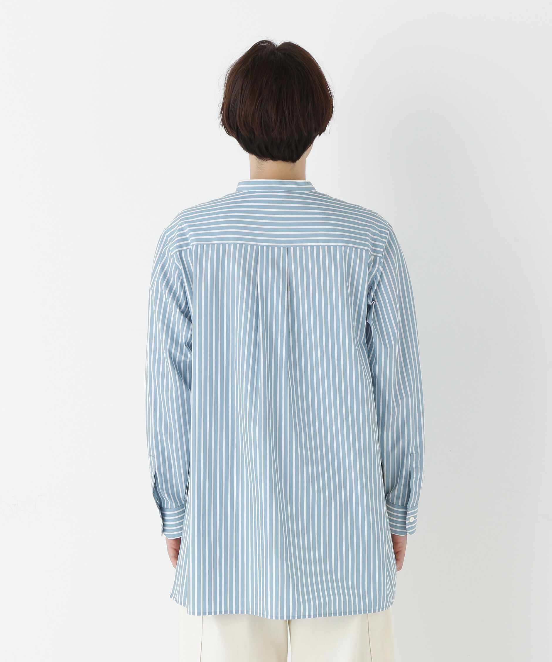  「◆ストライプオーバーブラウス」|シャツ・ブラウス|