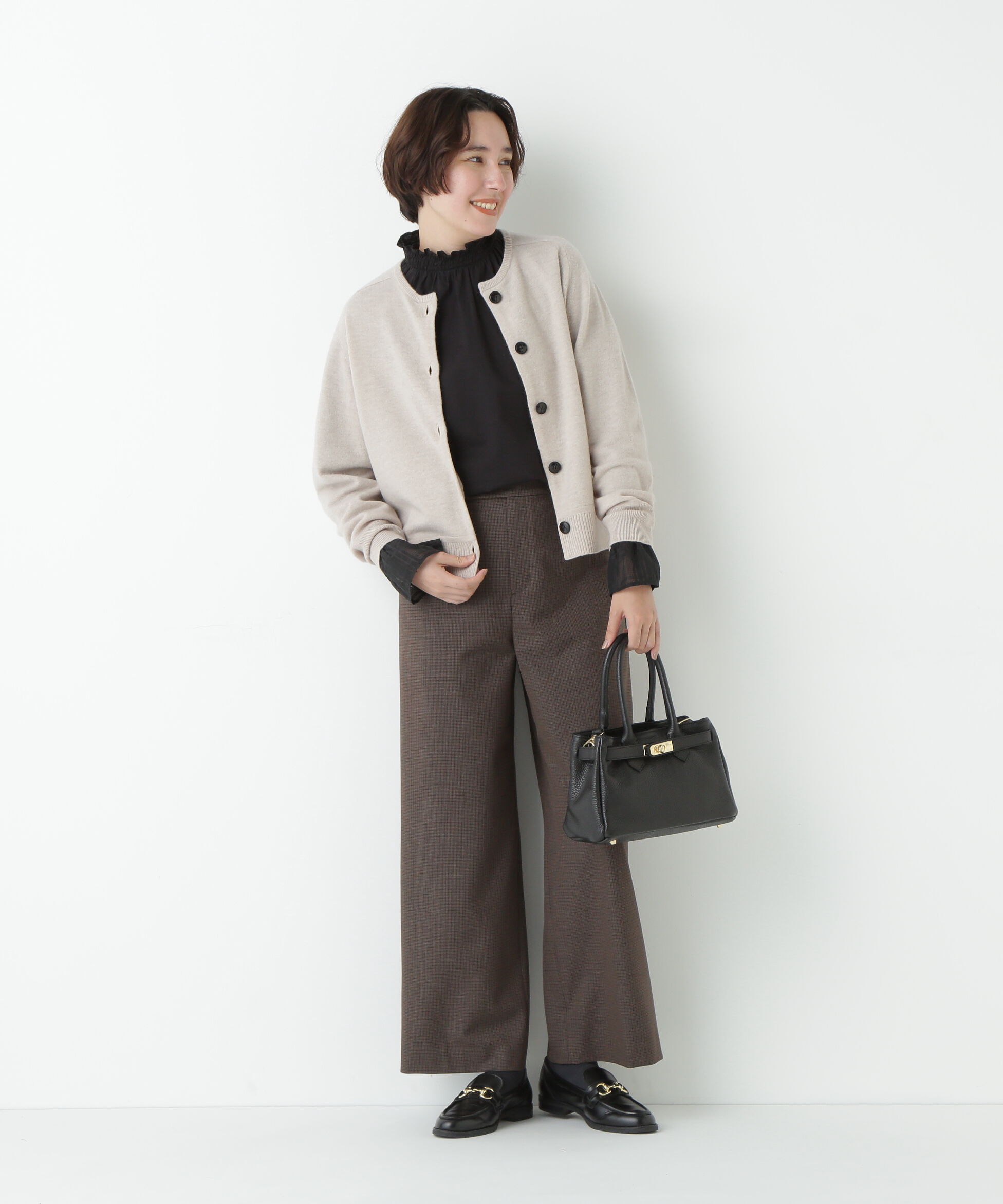  「≪ウォーム素材≫裏起毛セミワイドパンツ」|その他|