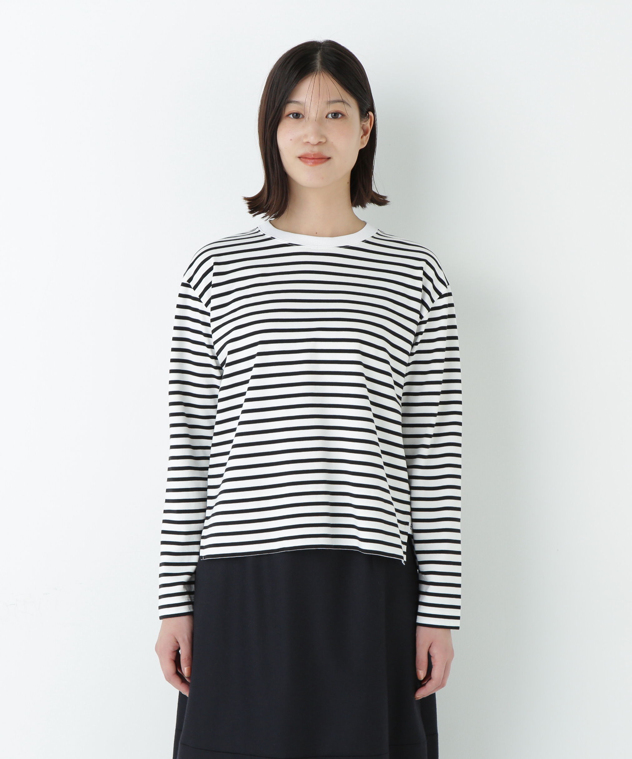  「ボーダーロングスリーブＴシャツ」|Tシャツ・カットソー|