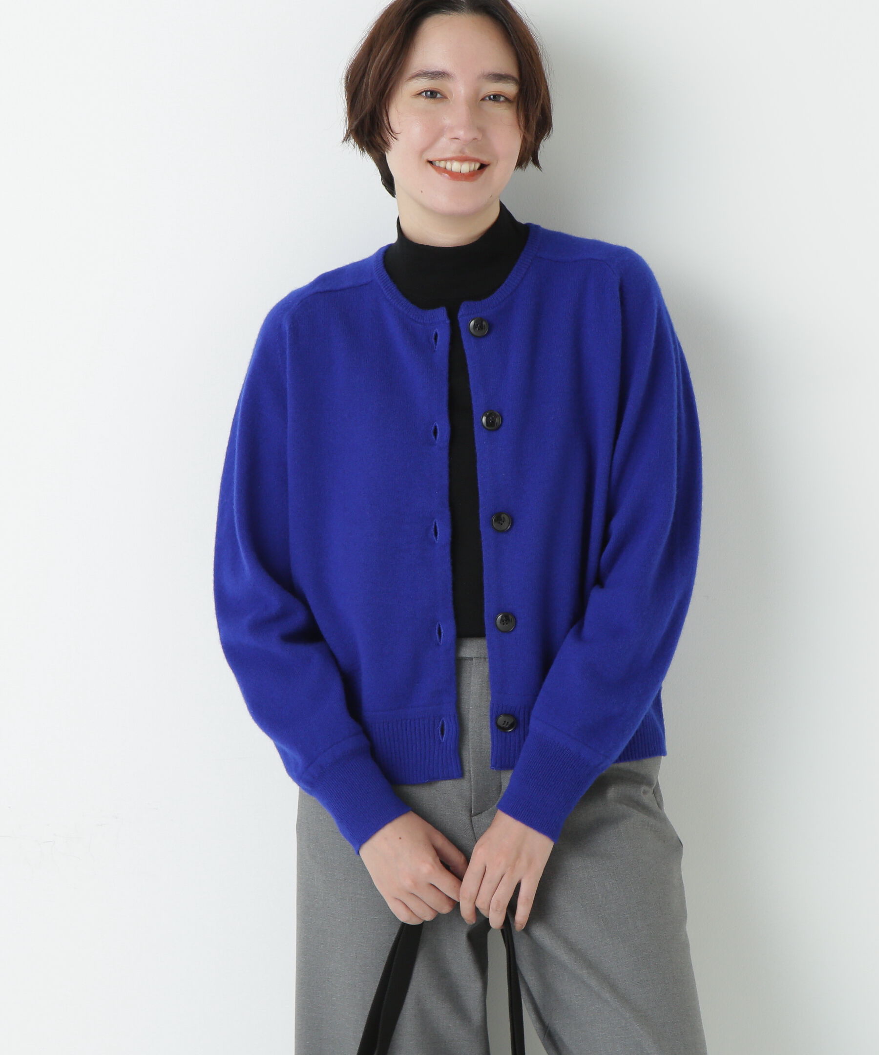  「≪洗える≫ウォッシャブルウールクルーネックカーディガン」|ニット・セーター|