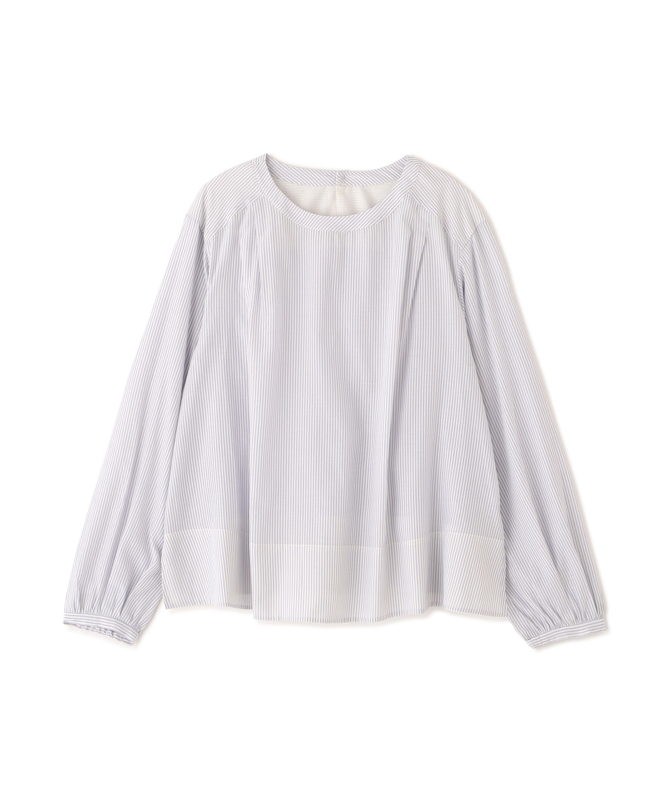  「◆《ウォッシャブル》ストライプボリュームブラウス」|シャツ・ブラウス|