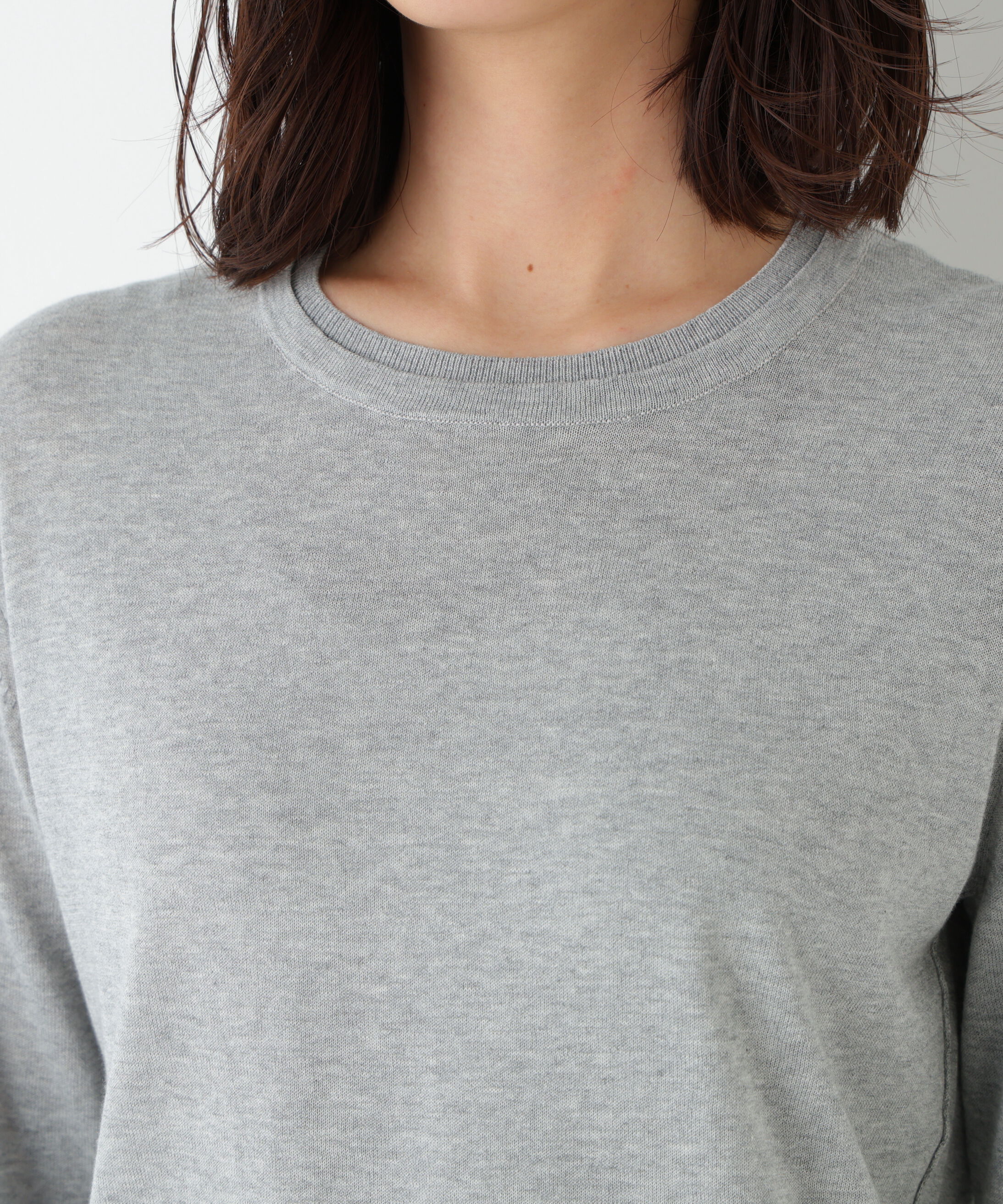  「◆《ウォッシャブル》ネックダブルプルオーバーニット」|ニット・セーター|