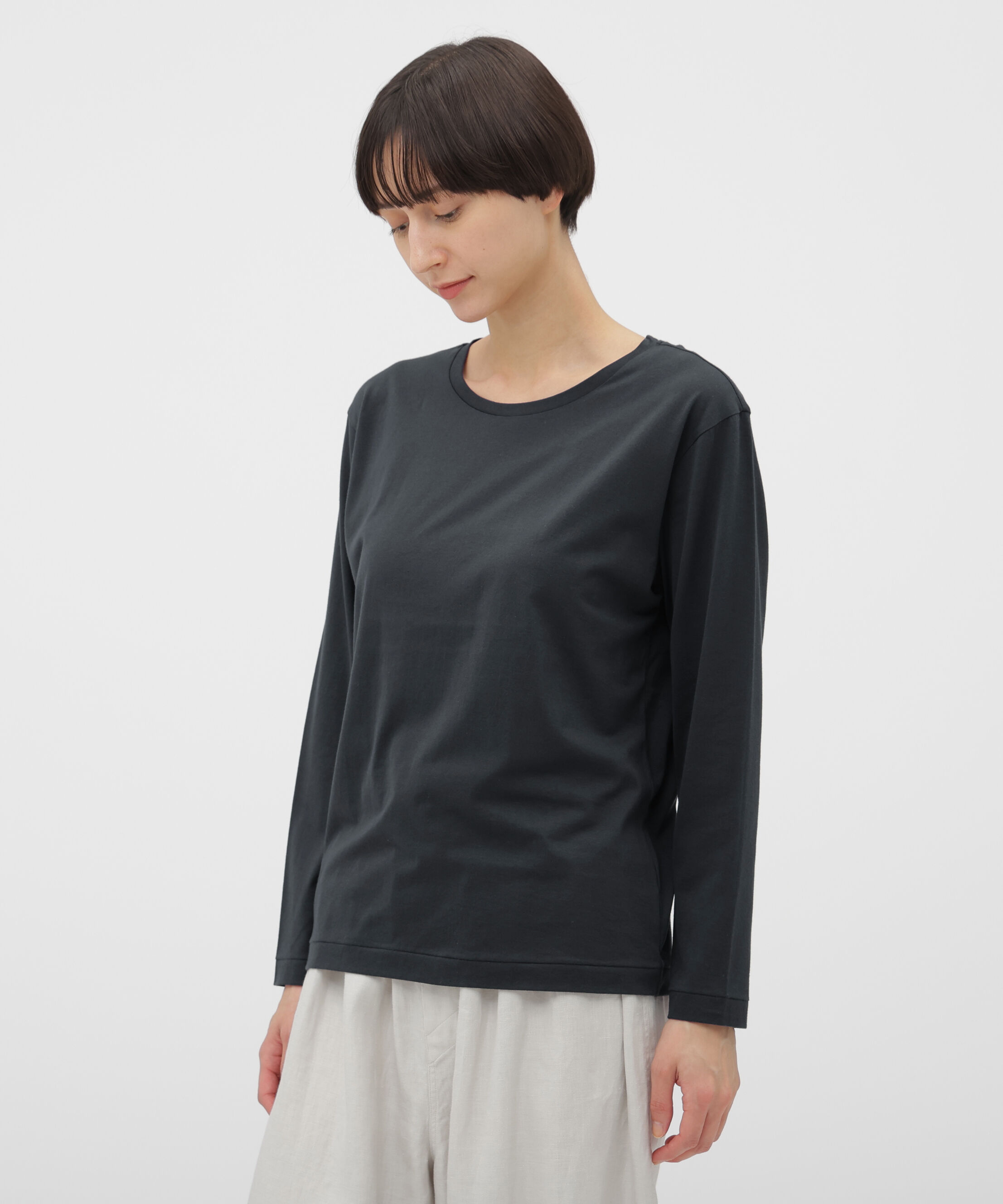 MARGARET HOWELL HOUSEHOLDGOODS「SUPERFINE COTTON JERSEY TOP」|Tシャツ・カットソー|SLATE7