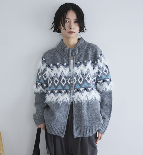 Doux archives「ノルディック柄ジャガードニットジャケット」|ニット・セーター|