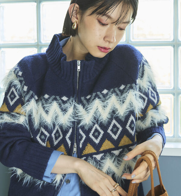 Doux archives「ノルディック柄ジャガードニットジャケット」|ニット・セーター|