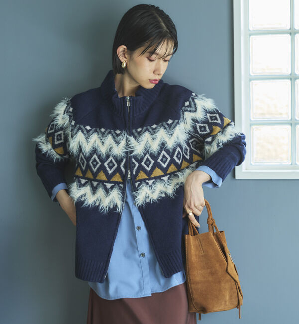 Doux archives「ノルディック柄ジャガードニットジャケット」|ニット・セーター|