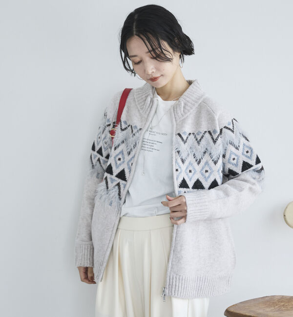 Doux archives「ノルディック柄ジャガードニットジャケット」|ニット・セーター|