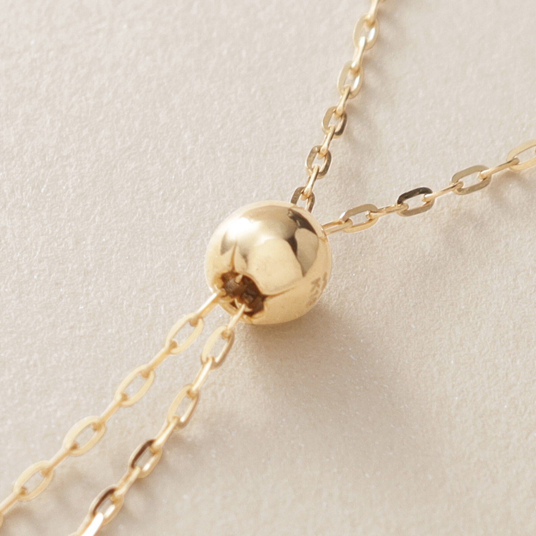 COCOSHNIK「K18中空ペアシェイプラリエット ネックレス」|ネックレス|