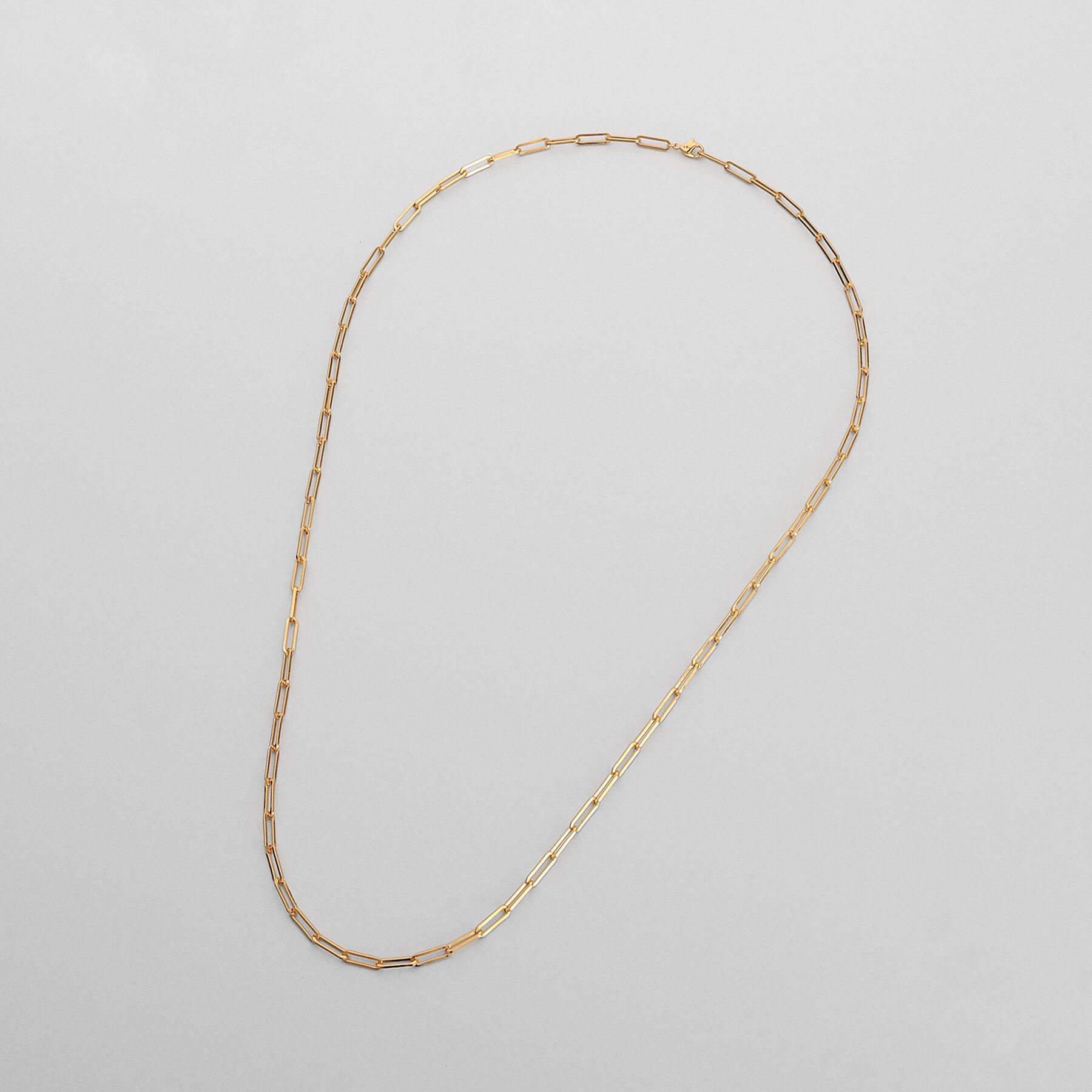 COCOSHNIK ONKITSCH「シルバー デザインチェーン フラットケーブル ラリエットネックレス GP」|ネックレス|