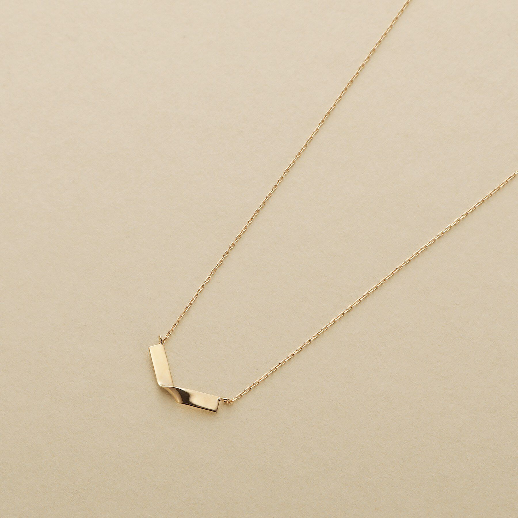 COCOSHNIK ONKITSCH「K10フォールドプレートネックレス」|ネックレス|