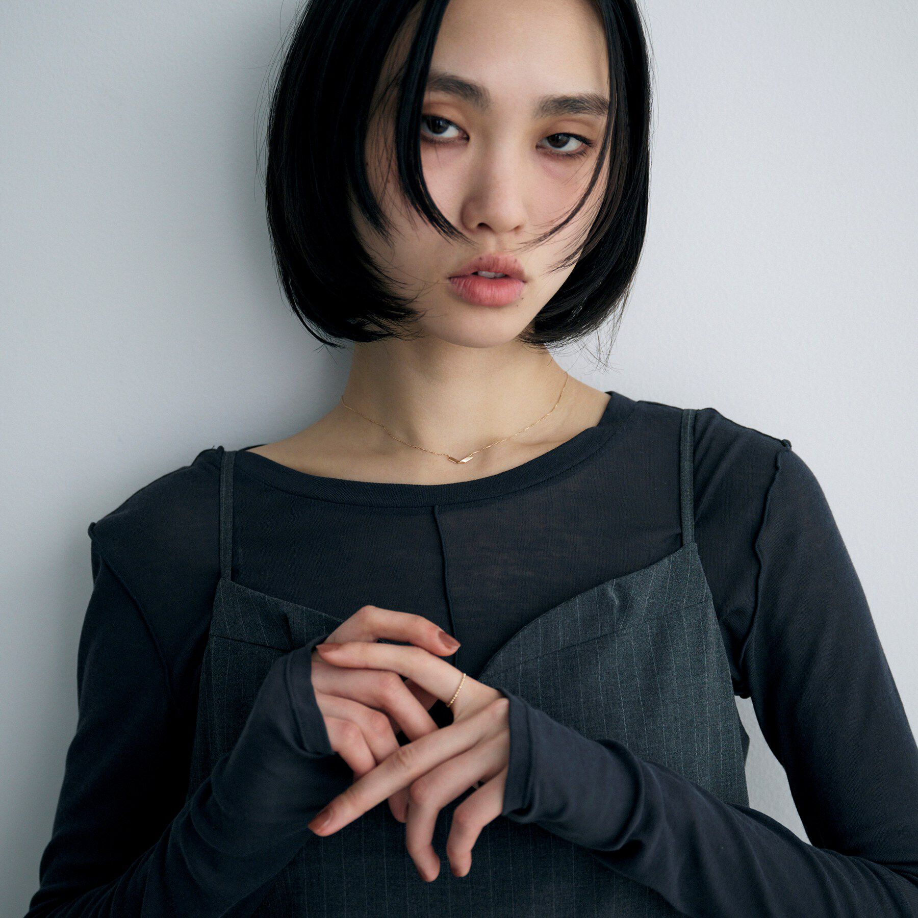 COCOSHNIK ONKITSCH「K10フォールドプレートネックレス」|ネックレス|