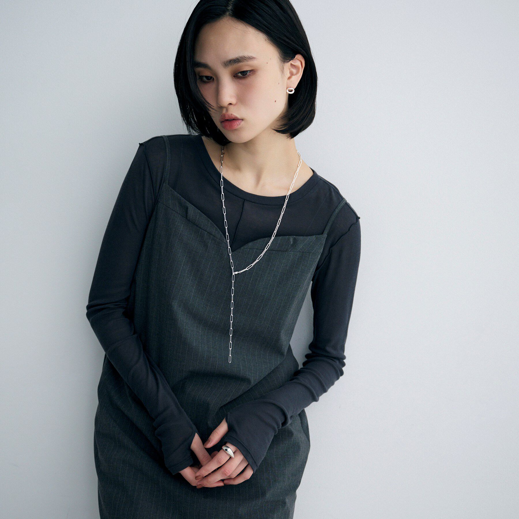 COCOSHNIK ONKITSCH「シルバー オープンニュアンスピアス」|ピアス|