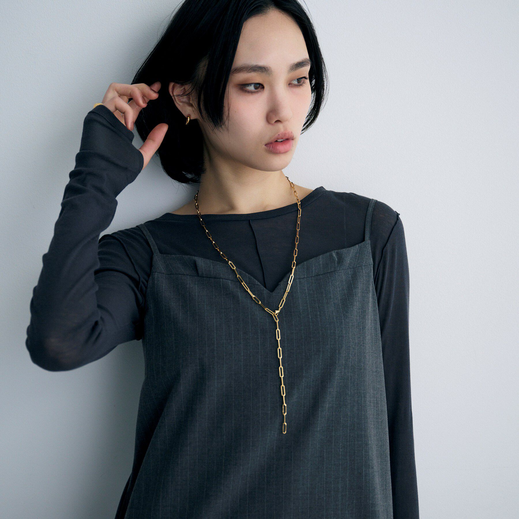 COCOSHNIK ONKITSCH「シルバー ニュアンスアークピアス GP」|ピアス|