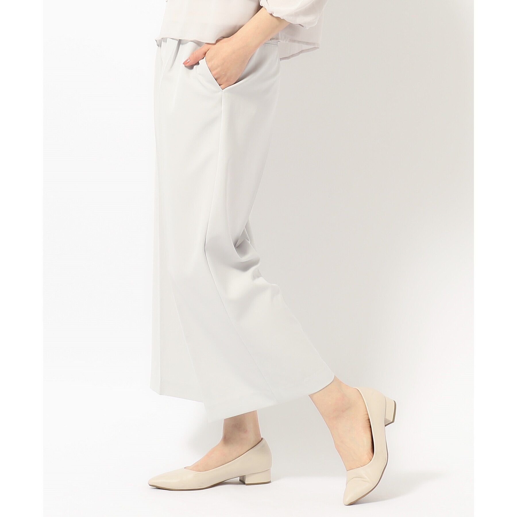 SHOO･LA･RUE「【S-5L/洗濯機可/2WAYストレッチ】ダブルクロスワイドパンツ」|その他|