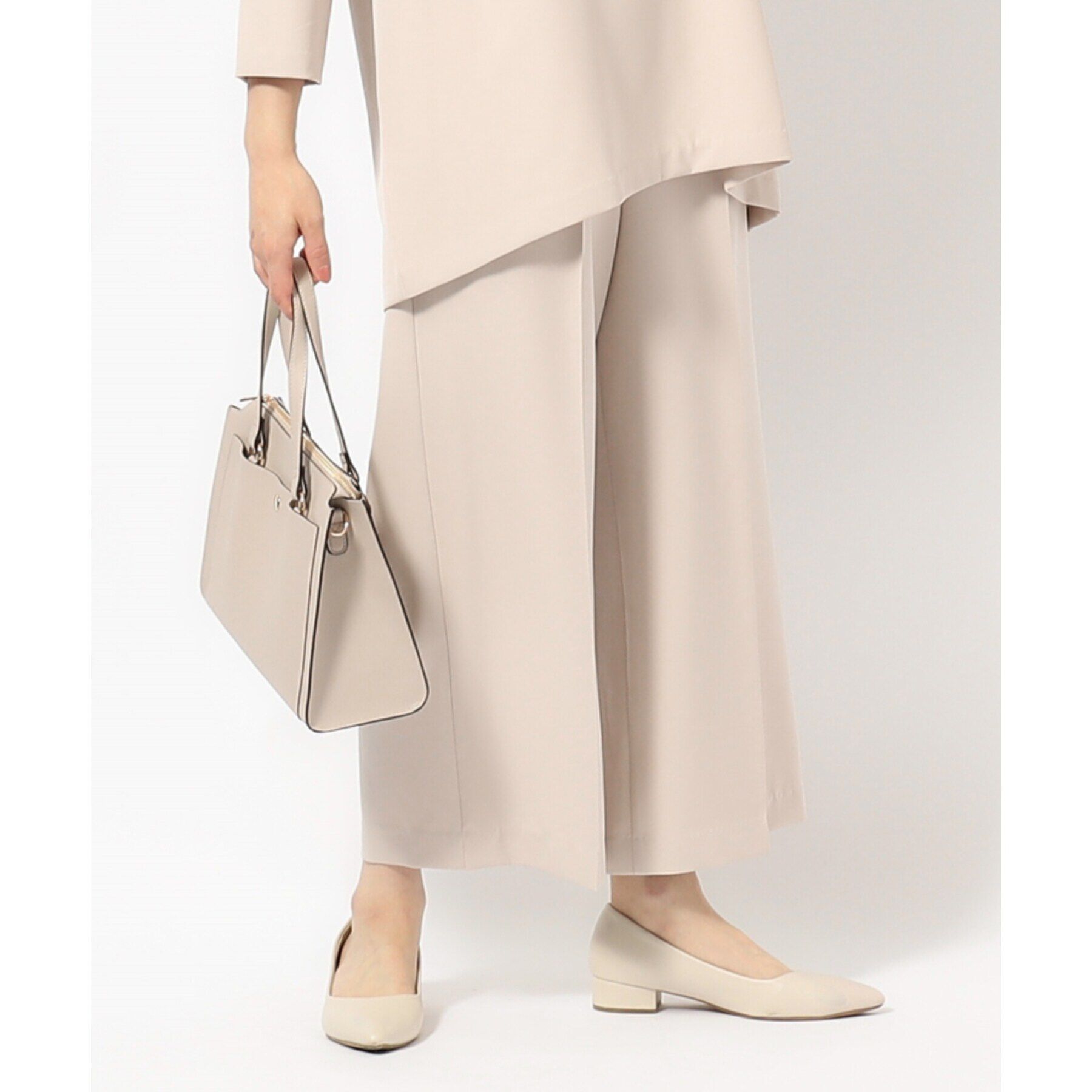 SHOO･LA･RUE「【S-5L/洗濯機可/2WAYストレッチ】ダブルクロスワイドパンツ」|その他|