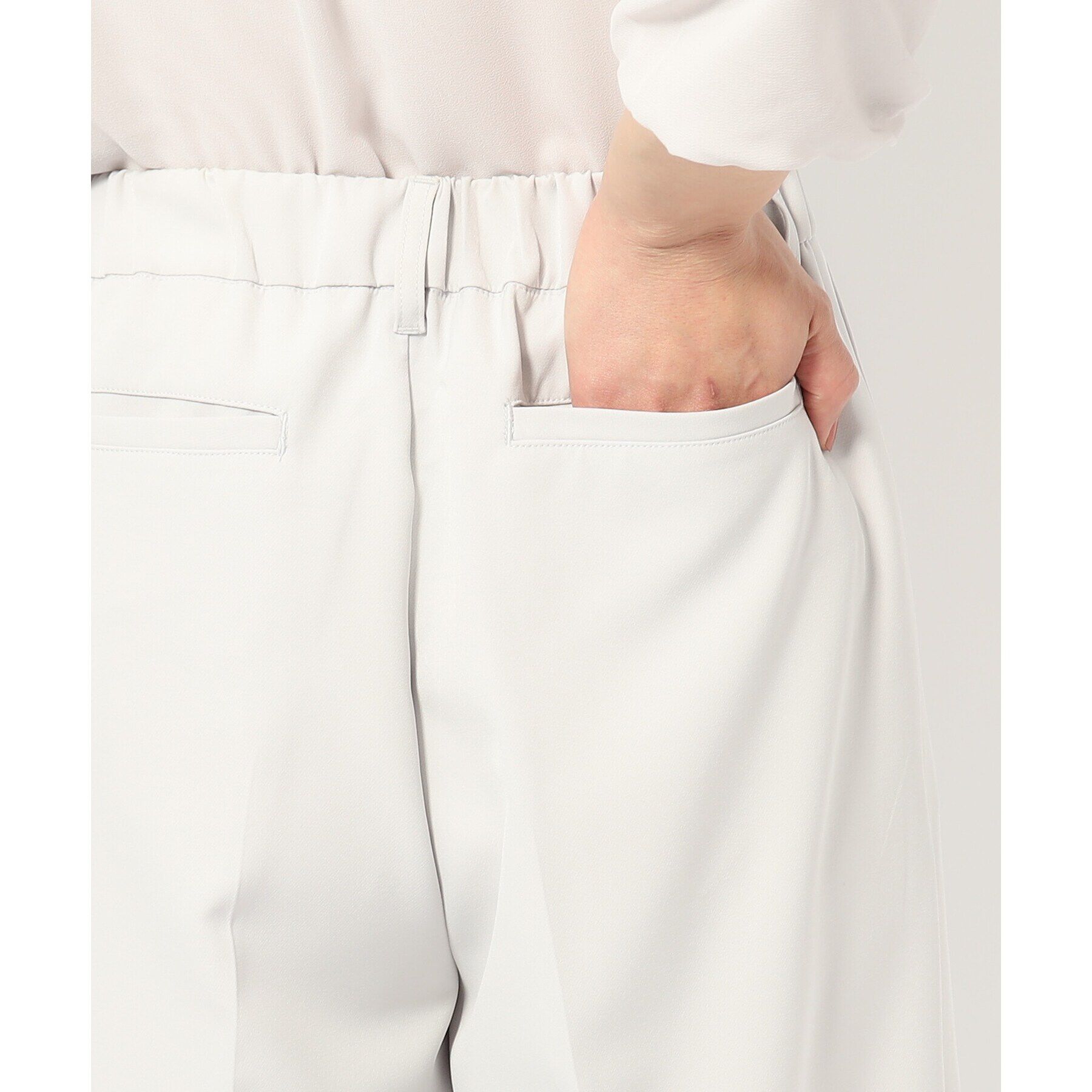 SHOO･LA･RUE「【S-5L/洗濯機可/2WAYストレッチ】ダブルクロスワイドパンツ」|その他|