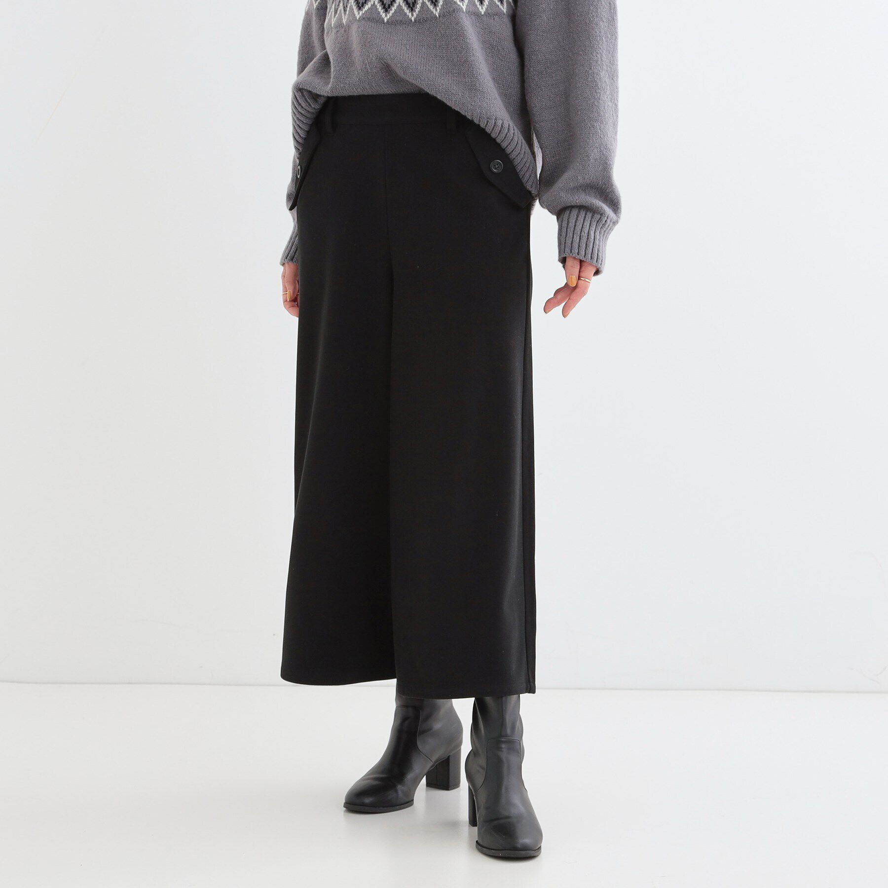 SHOO･LA･RUE「【S-LL】お尻や太ももをカバーしてくれる あったかガウチョパンツ」|その他|